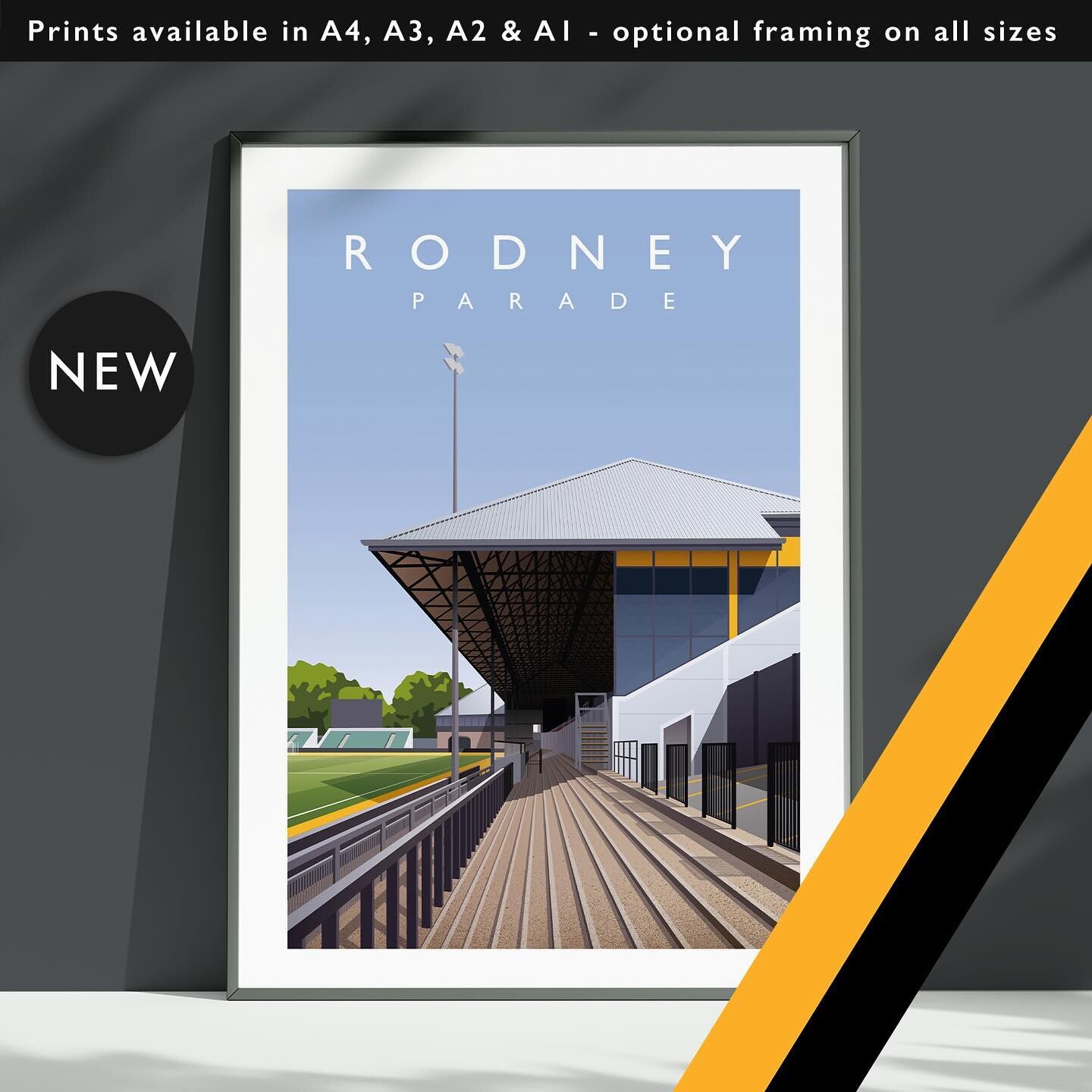 NEW: Rodney Parade 

Prints available in A4, A3, A2 &amp; A1 with optional framing 

Get 10% off until midnight with the discount code 
THE-EXILES

Visit: matthewjiwood.com/league-two-gro&hellip;

#Newport #NCAFC #Exiles #footy #football #footballart