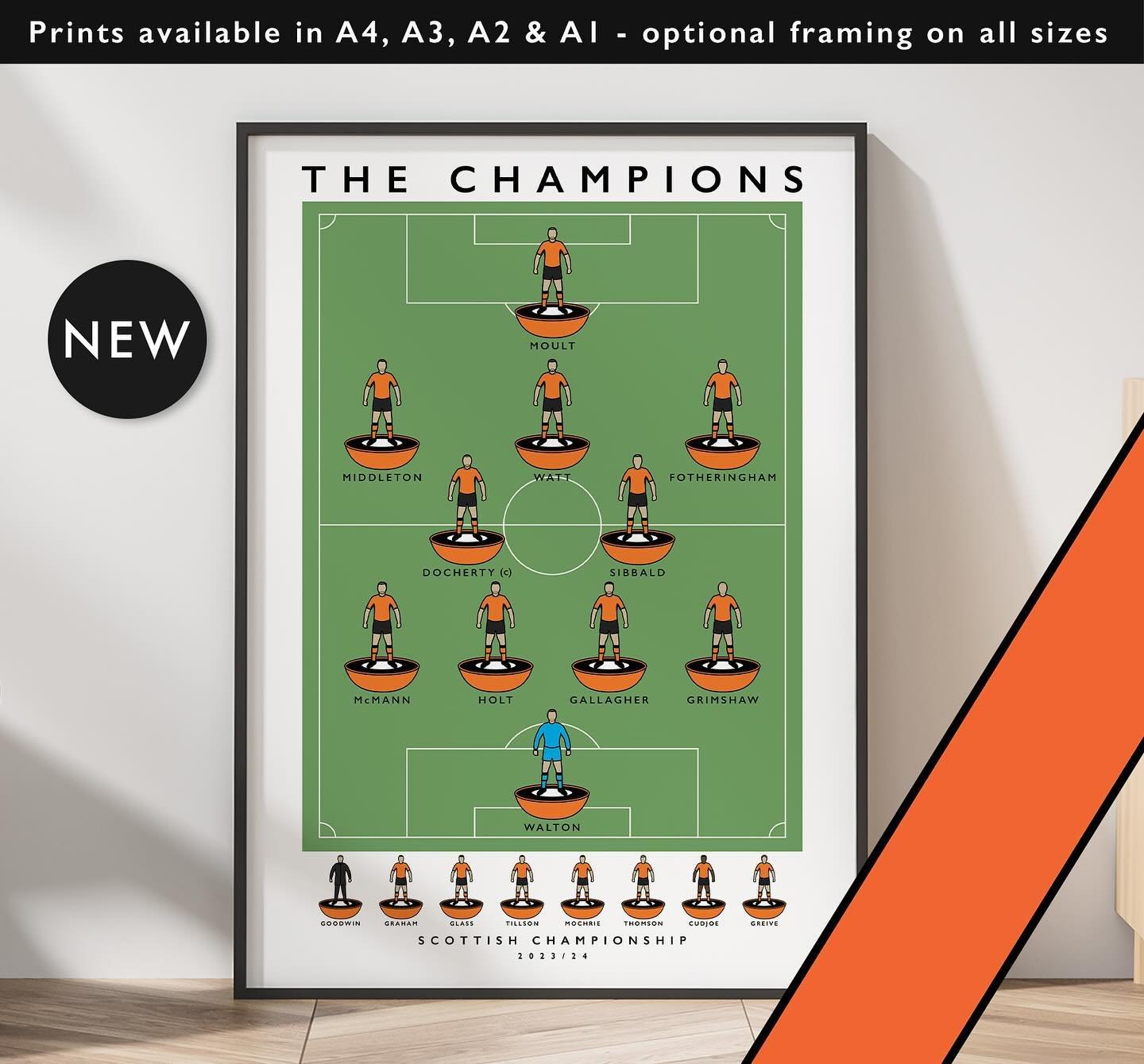 NEW: Dundee United The Champions 23/24 

Prints available in A4, A3, A2 &amp; A1 with optional framing 

Get 10% off until midnight on Monday with the discount code:
THE-TERRORS

Shop now: matthewjiwood.com/subbuteo-xis/d&hellip;

#terrors #arabs #Du