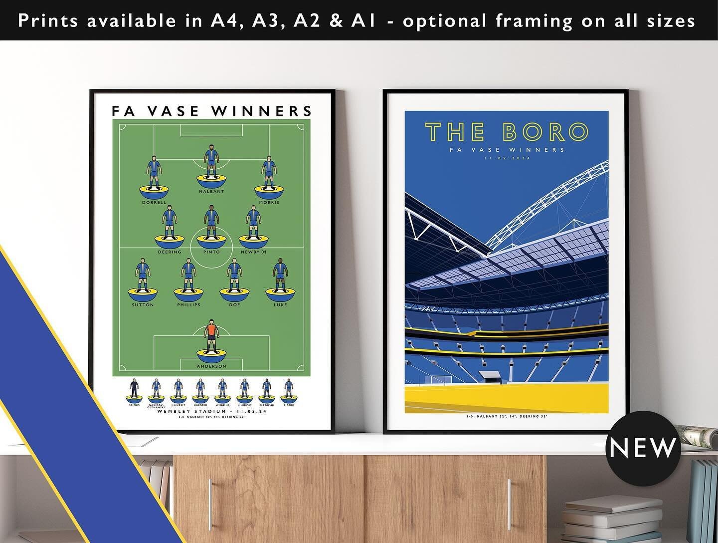 NEW: Romford FC FA Vase Winners &amp; The Boro Wembley

Get 10% off until midnight with the discount code
THE-BORO

Shop now: matthewjiwood.com/subbuteo-teams&hellip;

Prints available in A4, A3, A2 &amp; A1 with optional framing

#RomfordFC #Romford