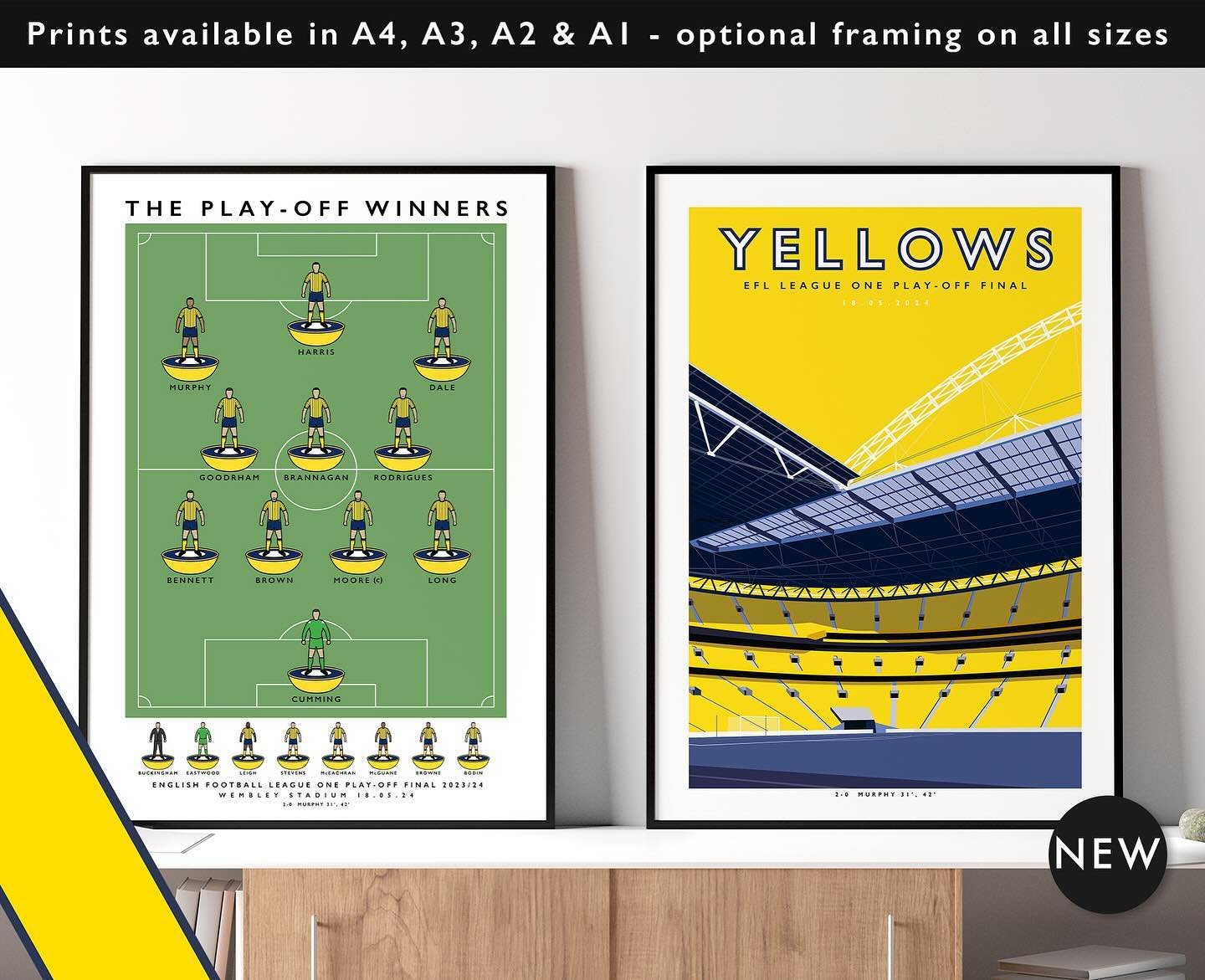 NEW: Oxford United Play-Off Winners 23/24 &amp; Yellows Wembley

Get 10% off until midnight on Monday with the discount code YELLOWS

Shop now: matthewjiwood.com/subbuteo-xis/o&hellip;

Prints available in A4, A3, A2 &amp; A1 with optional framing

#
