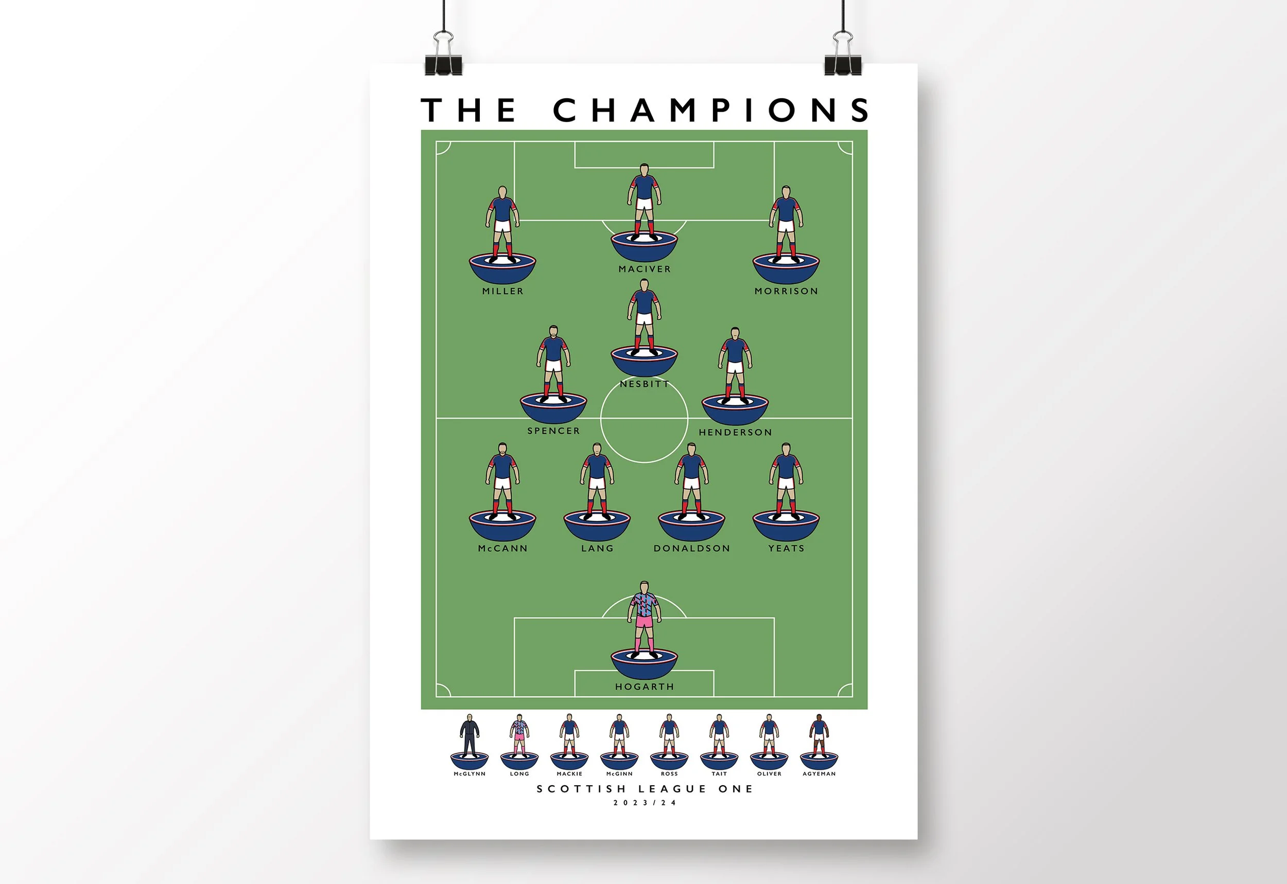 *Sale* Falkirk FC The Champions 2023/24 Poster