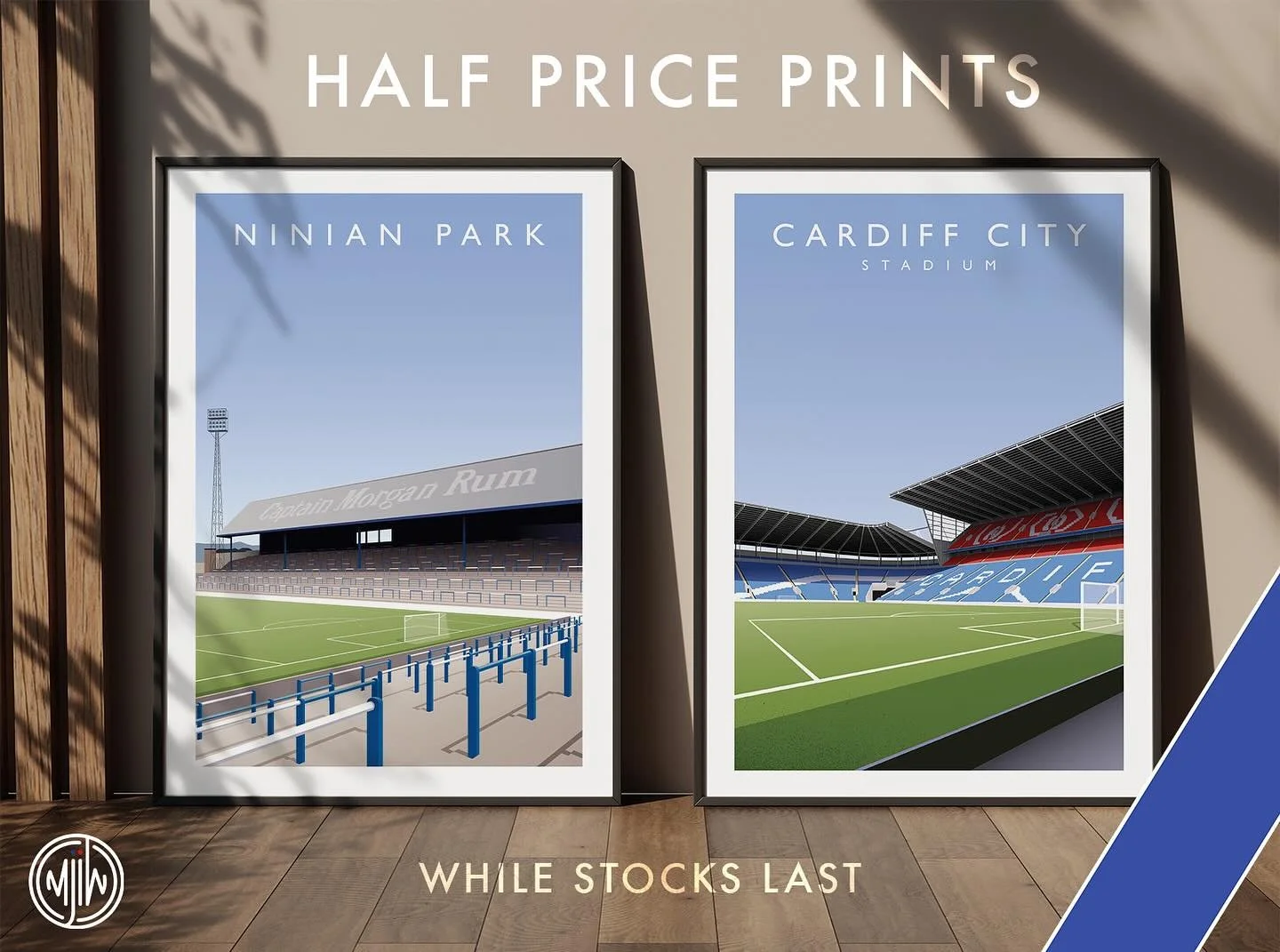 Ninian Park &amp; Cardiff City Stadium: HALF PRICE PRINTS

Prints available in A2, A3 &amp; A4 - limited stock in each size

Ninian Park: matthewjiwood.com/sale-page/nini&hellip;
City Stadium: matthewjiwood.com/sale-page/card&hellip;

#Cardiff #CCFC 