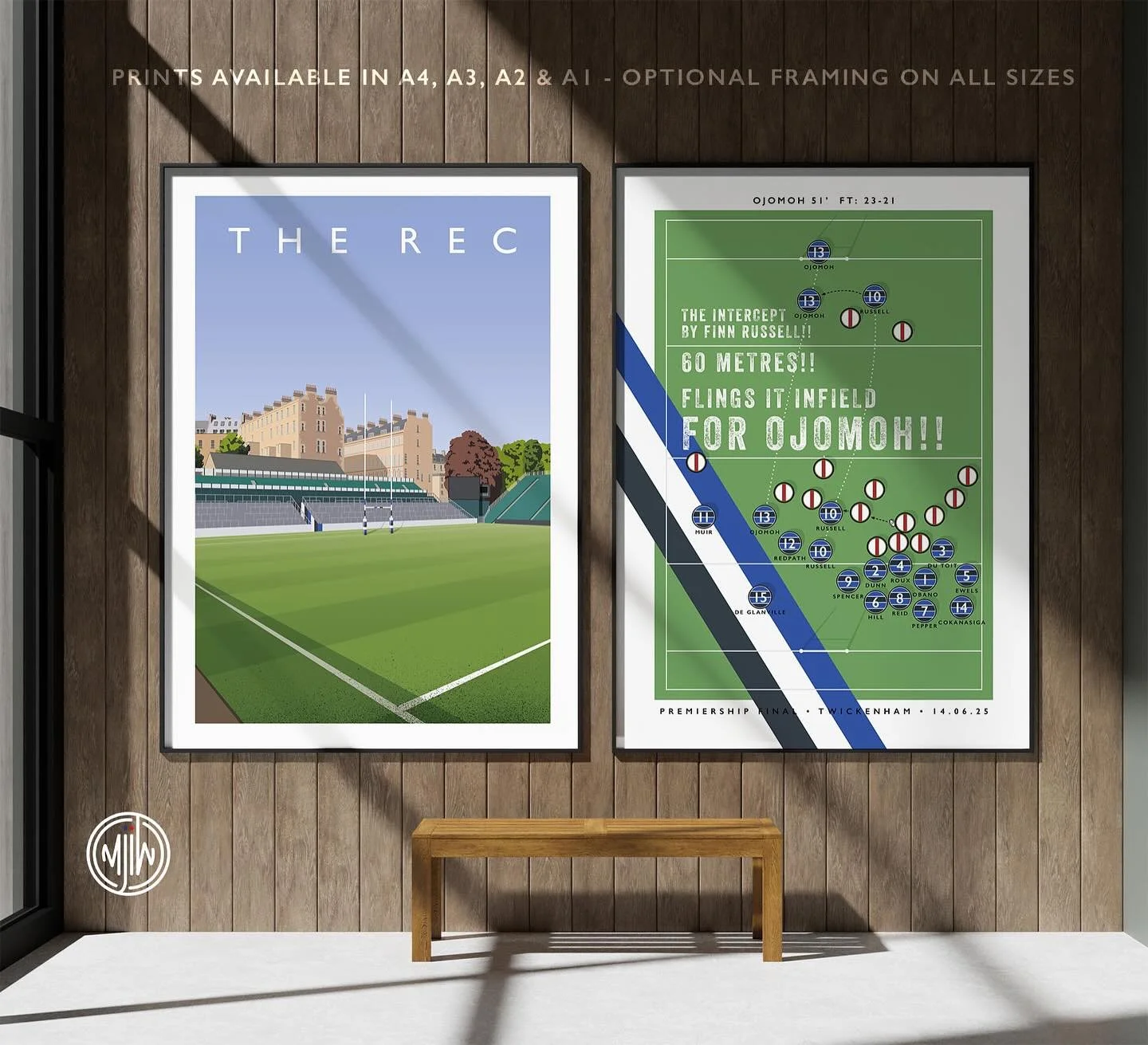 The Rec &amp; The Ojomoh Try

Get 10% off until midnight with the discount code:
BLUE-BLACK-WHITES

Shop now: matthewjiwood.com/rugby/bath-ojo&hellip;

Prints available in A4, A3, A2 &amp; A1 with optional framing 

#BathRugby #Rugby #WeAreBath @maxo