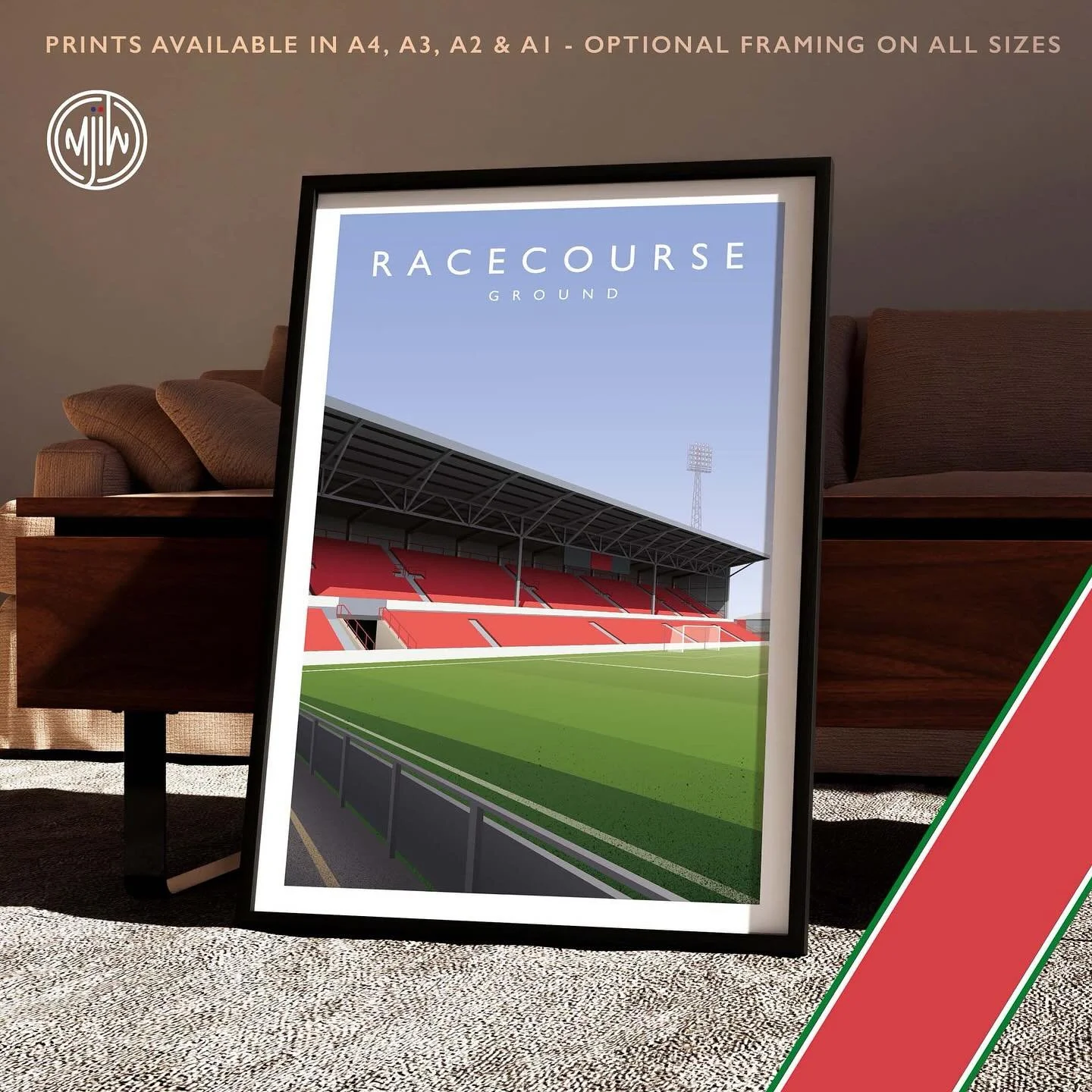 NEW: Racecourse Ground - The Tech End 

Get 10% off until midnight with the discount code: 
Y-DDRAIG-GOCH 

Visit: matthewjiwood.com/championship-g&hellip;

Prints available in A4, A3, A2 &amp; A1 with optional framing 

#Wrexham #Wrecsam