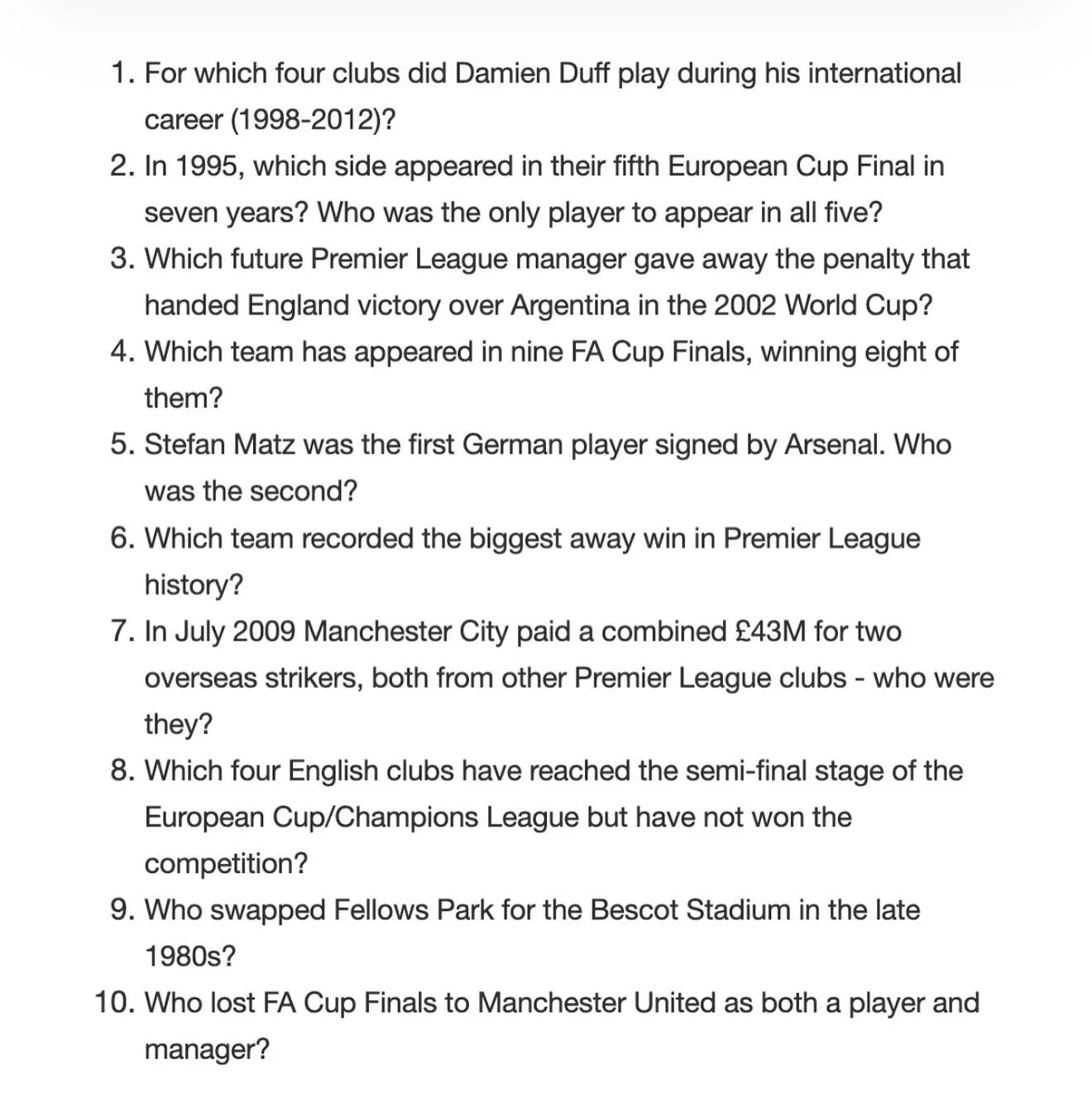 Quiz from this month&rsquo;s newsletter - link to answers in bio
