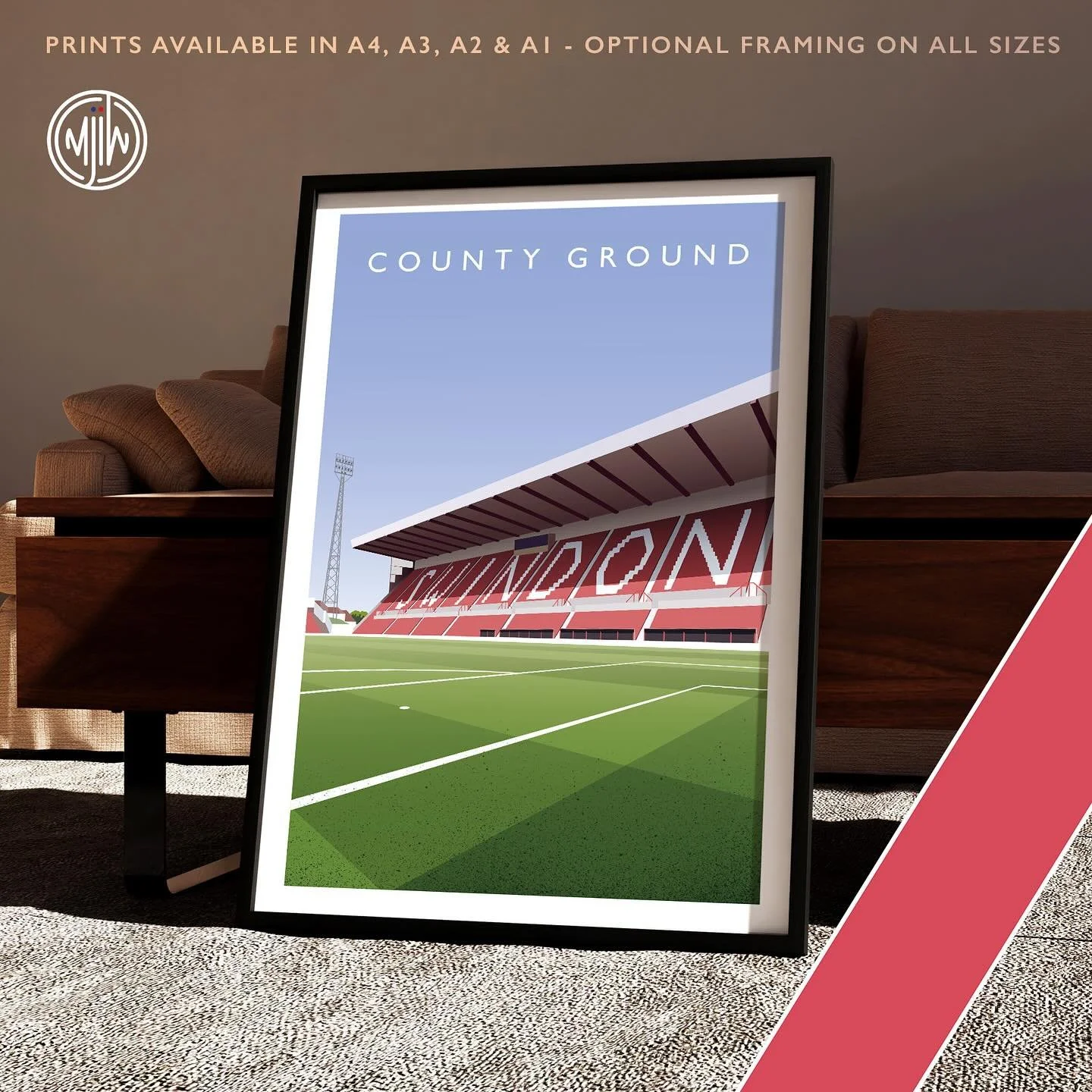 County Ground

Get 10% off until midnight with the discount code: 
THE-ROBINS 

Shop now: https://matthewjiwood.com/league-two-grounds/county-ground

Prints available in A4, A3, A2 &amp; A1 with optional framing

#swindon #STFC #robins