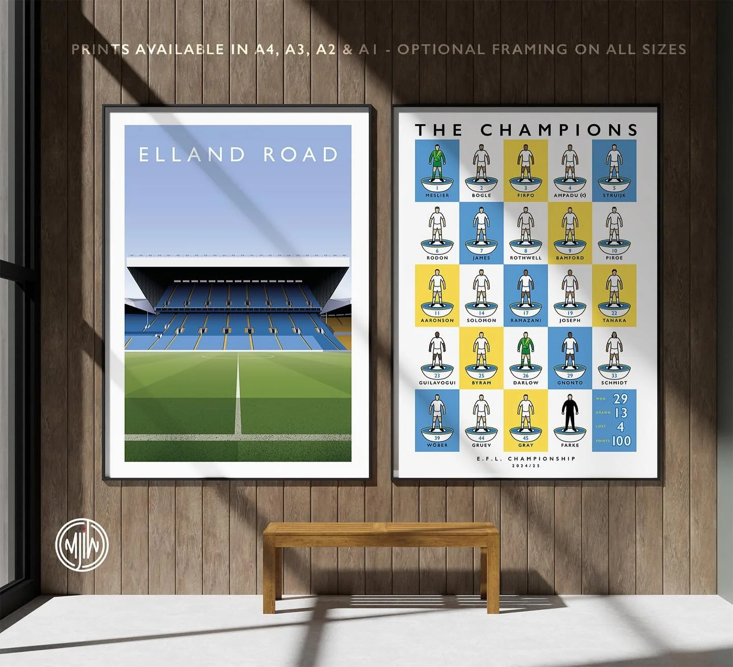 Elland Road &amp; The Champions 24/25

Get 10% off until midnight with the discount code:
MARCHING-ON-TOGETHER

Visit: matthewjiwood.com/premier-league&hellip;

Prints available in A4, A3, A2 &amp; A1 with optional framing 

#Leeds #MOT #LeedsUnited 