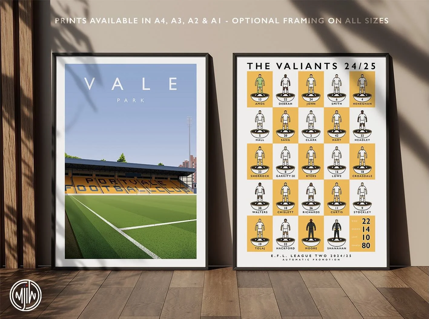Vale Park &amp; The Valiants 24/25

Get 10% off until midnight with the discount code:
THE-VALIANTS

Shop Now: matthewjiwood.com/league-one-gro&hellip;

Prints available in A4, A3, A2 &amp; A1 with optional framing 

#PortVale #PVFC