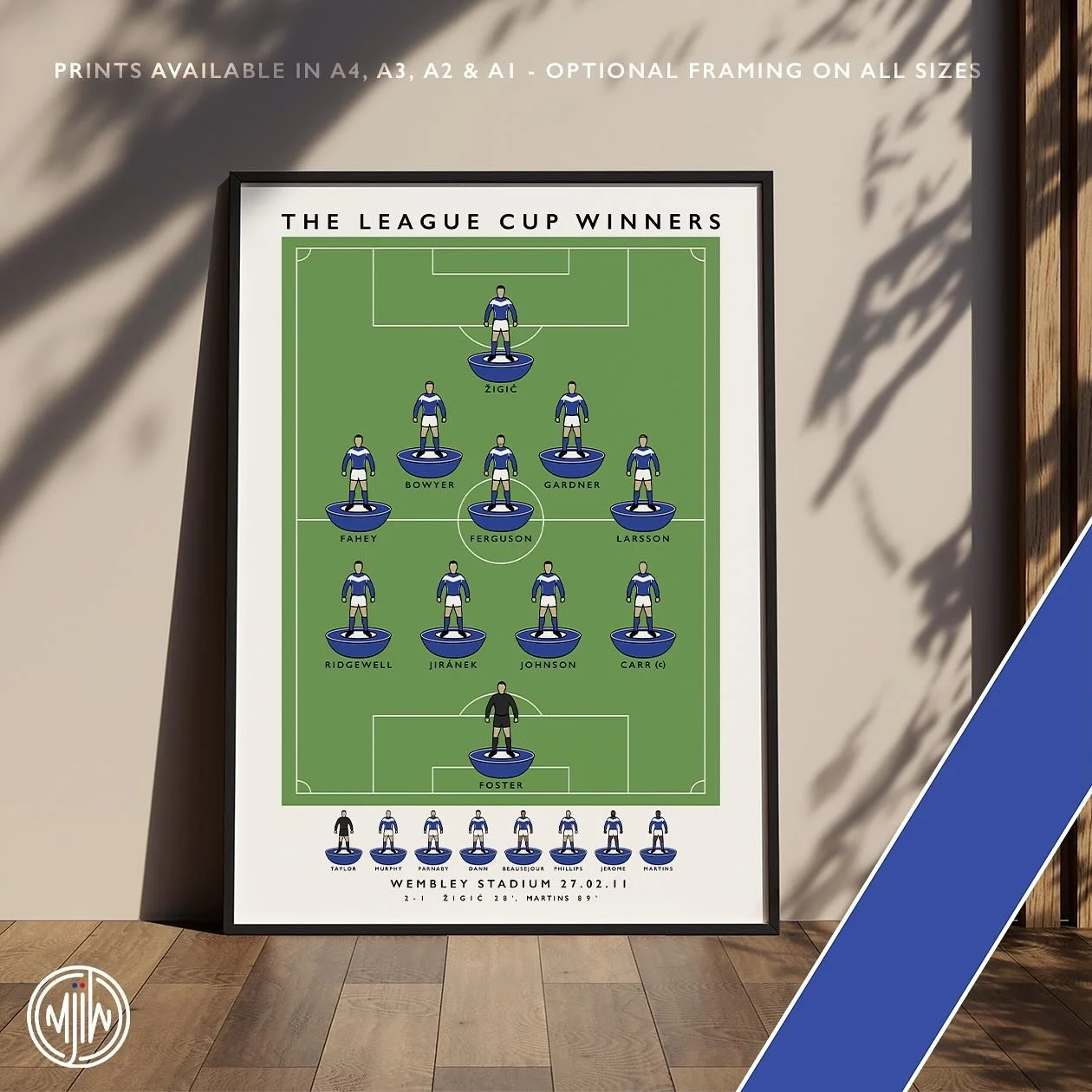 The 2011 League Cup Winners

Get 10% off until midnight with the discount code:
THE-BLUES

Shop Now: matthewjiwood.com/subbuteo-xis/b&hellip;

Prints available in A4, A3, A2 &amp; A1 with optional framing 

#BCFC #Blues #Birmingham #KRO
