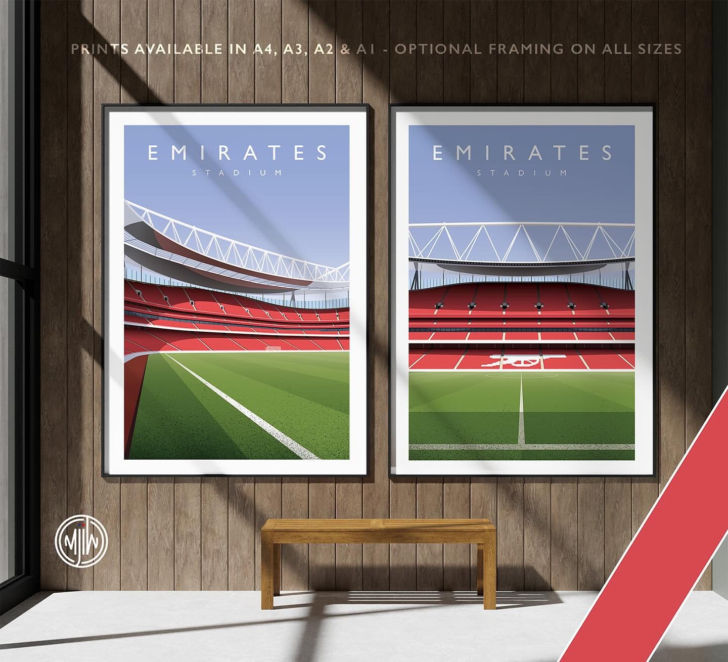 Emirates North Bank &amp; East Stand

Get 10% off until midnight with the discount code:
NORTH-LONDON-FOREVER

Shop Now: matthewjiwood.com/premier-league&hellip;

Prints available in A4, A3, A2 &amp; A1 with optional framing 

#Arsenal #Gunners #AFC