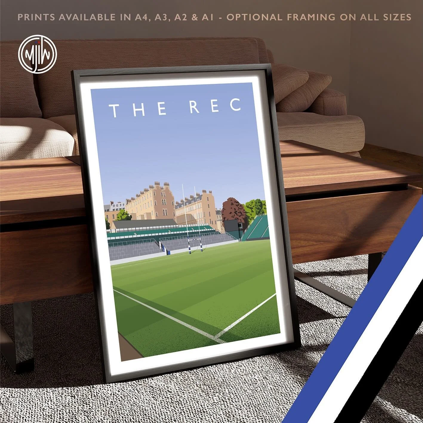 The Rec 

Get 10% off until midnight with the discount code:
BLUE-BLACK-WHITES

Shop now: matthewjiwood.com/bath-rugby-pri&hellip;

Prints available in A4, A3, A2 &amp; A1 with optional framing 

#BathRugby #Rugby #WeAreBath
