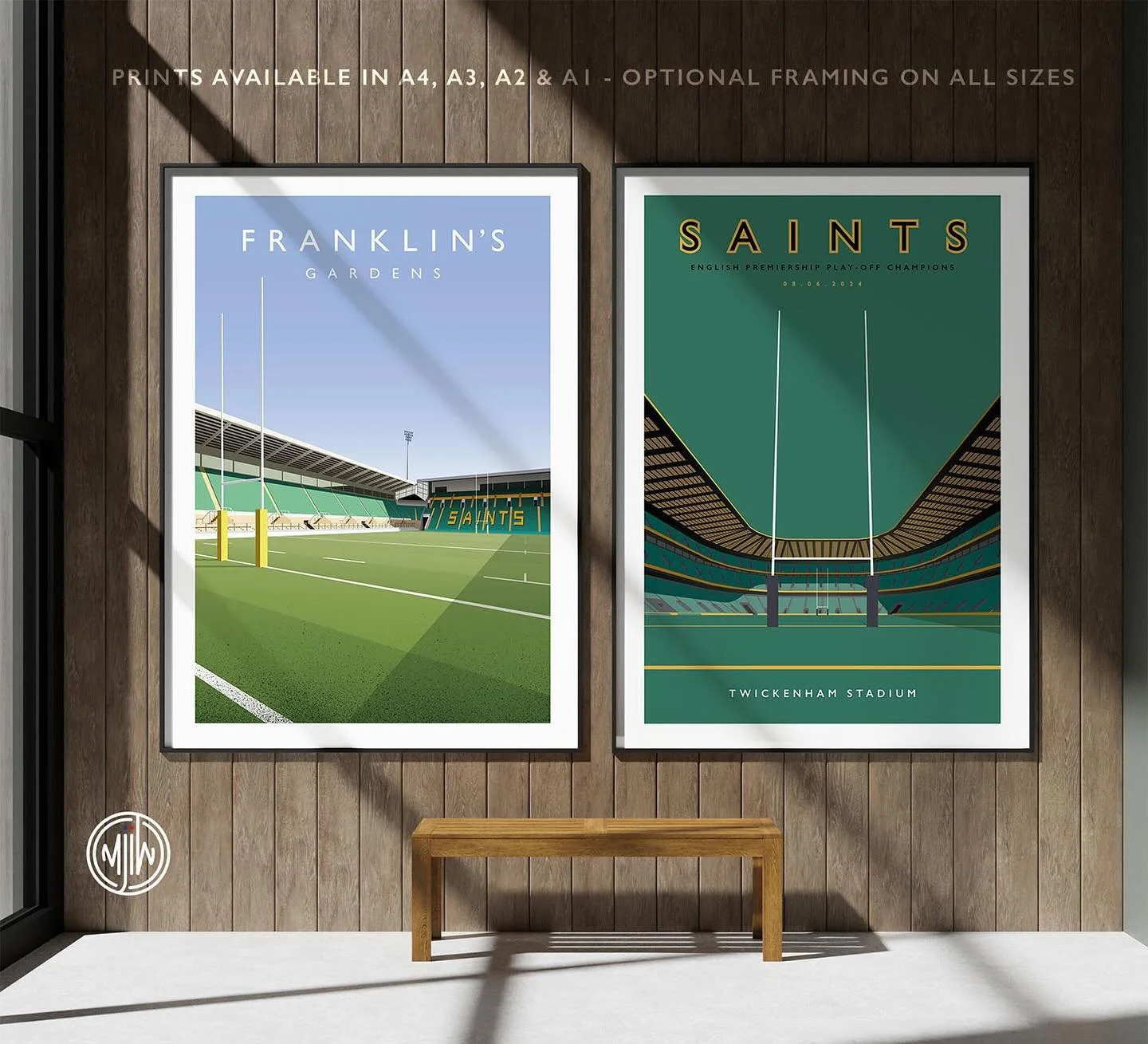 Franklin&rsquo;s Gardens &amp; Saints Twickenham 2024

Get 10% off until midnight with the discount code:
THE-SAINTS

Shop now: https://matthewjiwood.com/rugby/franklins-gardens

Prints available in A4, A3, A2 &amp; A1 with optional framing 

#Northa