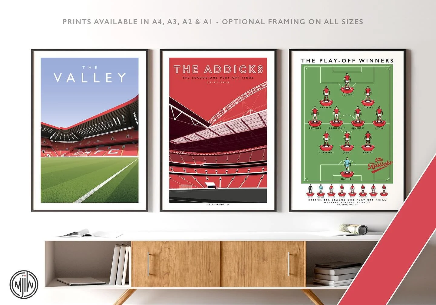 The Charlton Athletic Collection

Get 10% off until midnight with the discount code:
THE-ADDICKS

Visit: matthewjiwood.com/charlton-prints

Prints available in A4, A3, A2 &amp; A1 with optional framing 

#charlton #addicks
