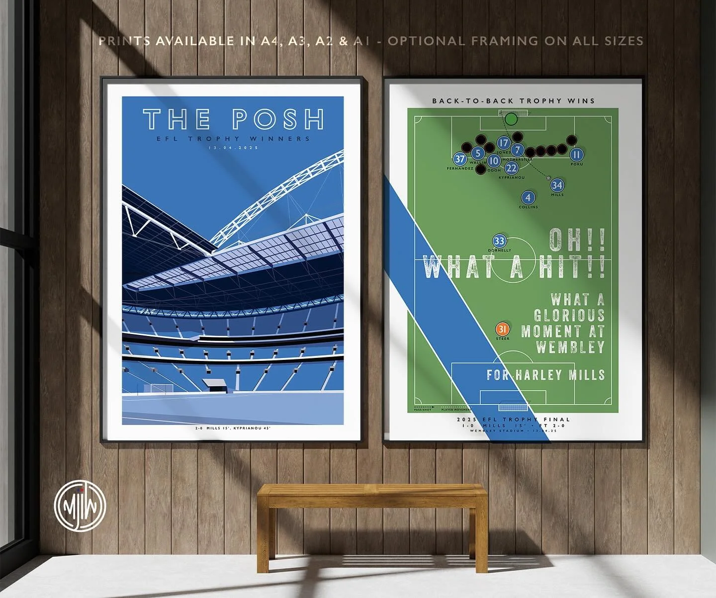 The Posh Wembley &amp; The Mills Goal

Get 10% off until midnight with the discount code:
THE-POSH

Visit: matthewjiwood.com/peterborough-u&hellip;

Prints available in A4, A3, A2 &amp; A1 with optional framing

#Peterborough #PUFC #posh