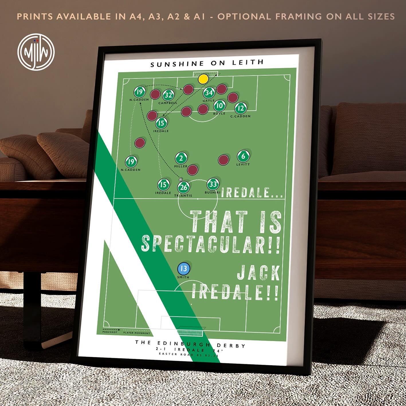 The Iredale Goal

Get 10% off until midnight with the discount code: 
BLACK-FRIDAY-10

Visit: matthewjiwood.com/hibs-prints

Prints available in A4, A3, A2 &amp; A1 with optional framing 

#hibs #Hibees