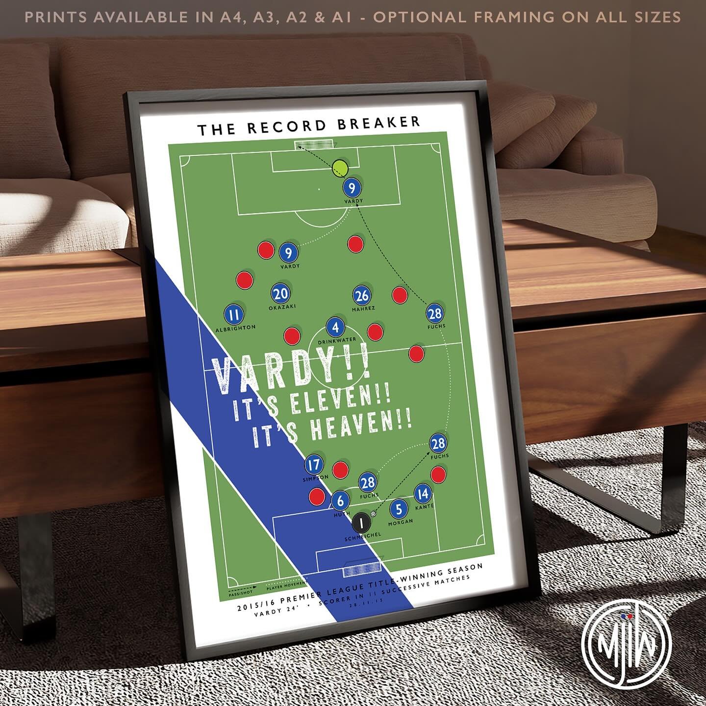 Vardy - It&rsquo;s 11, It&rsquo;s Heaven

Get 10% off until midnight with the discount code: BLACK-FRIDAY-10 

Shop now: matthewjiwood.com/leicester-post&hellip;

Prints available in A4, A3, A2 &amp; A1 with optional framing

#lcfc #FOXES #Leicester