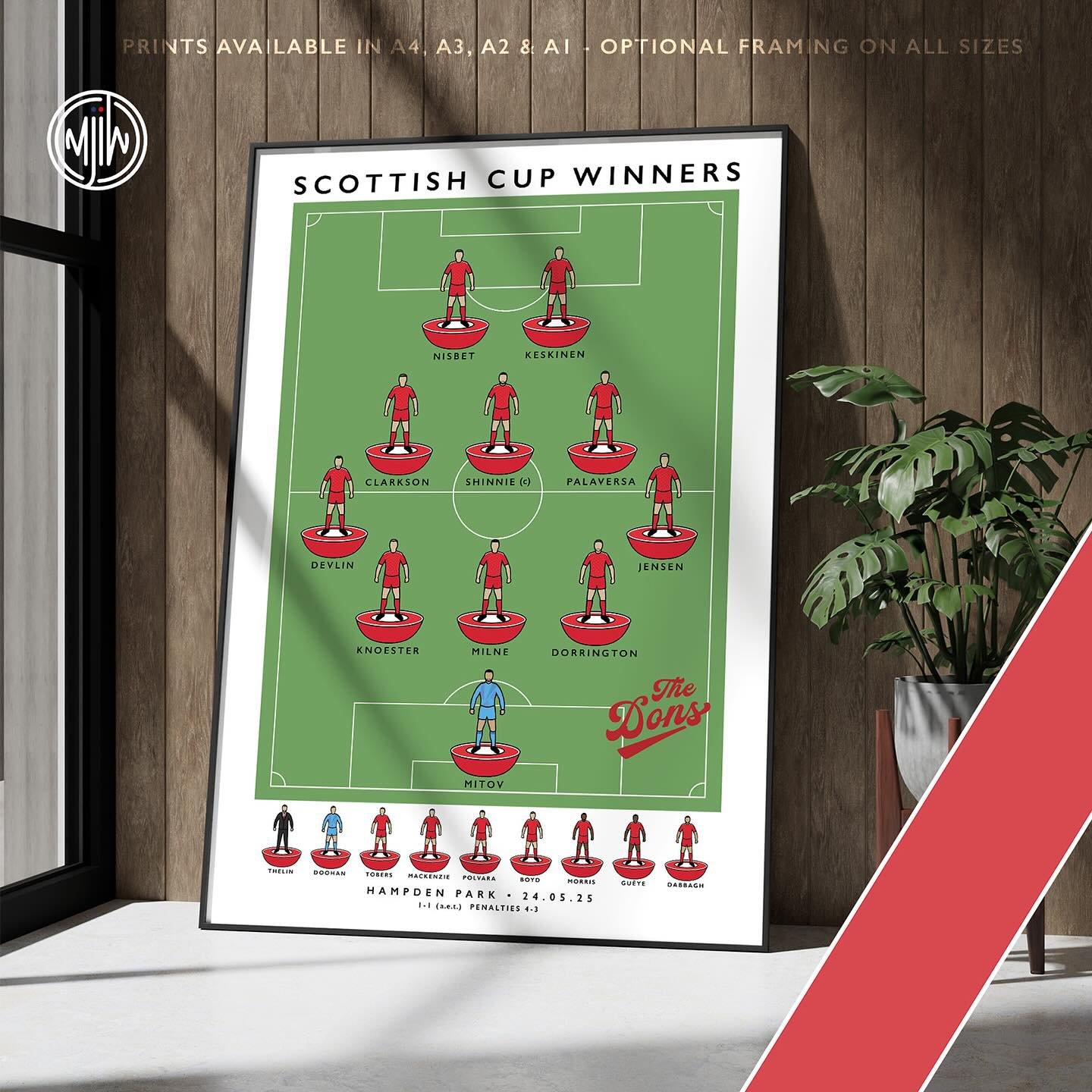 Aberdeen FC: The 2025 Scottish Cup Winners

Get 10% off until midnight with the discount code: BLACK-FRIDAY-10

Shop now: matthewjiwood.com/aberdeen-prints

Prints available in A4, A3, A2 &amp; A1 with optional framing

#AberdeenFC #Aberdeen #upthedo