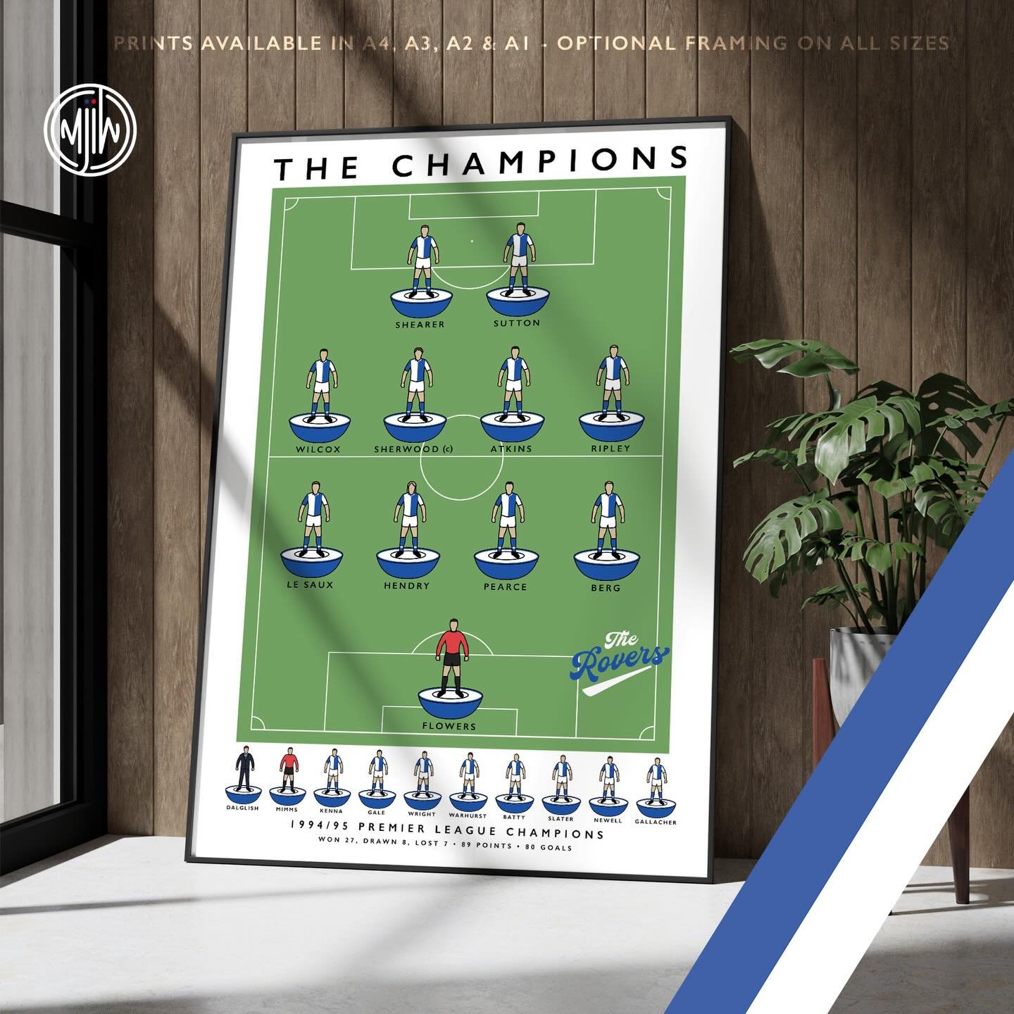 It&rsquo;s been 11,197 days since Blackburn lifted the Premier League title, so what better time for an update of their Champions team design (no further questions).

Get 10% off in January with the discount code:
MJIW-JAN-10

Visit: matthewjiwood.co