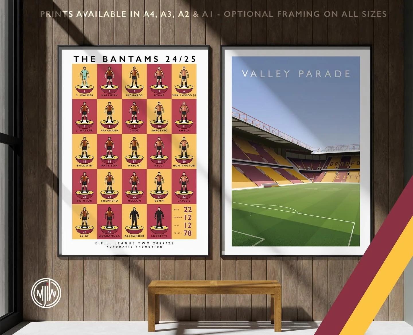 The Bantams 2024/25 &amp; Valley Parade

Get 10% off until midnight with the discount code: 
THE-BANTAMS

Shop now: matthewjiwood.com/subbuteo-xis/b&hellip;

Prints available in A4, A3, A2 &amp; A1 with optional framing

#bcafc #Bradford #Bantams @sh