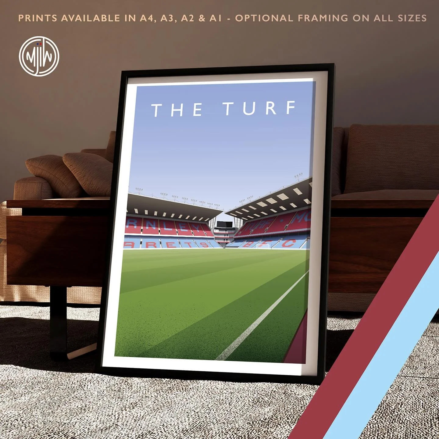 The Turf

Get 10% off until midnight with the discount code:
THE-CLARETS

Shop now: matthewjiwood.com/premier-league&hellip;

Prints available in A4, A3, A2 &amp; A1 with optional framing

#Burnley
