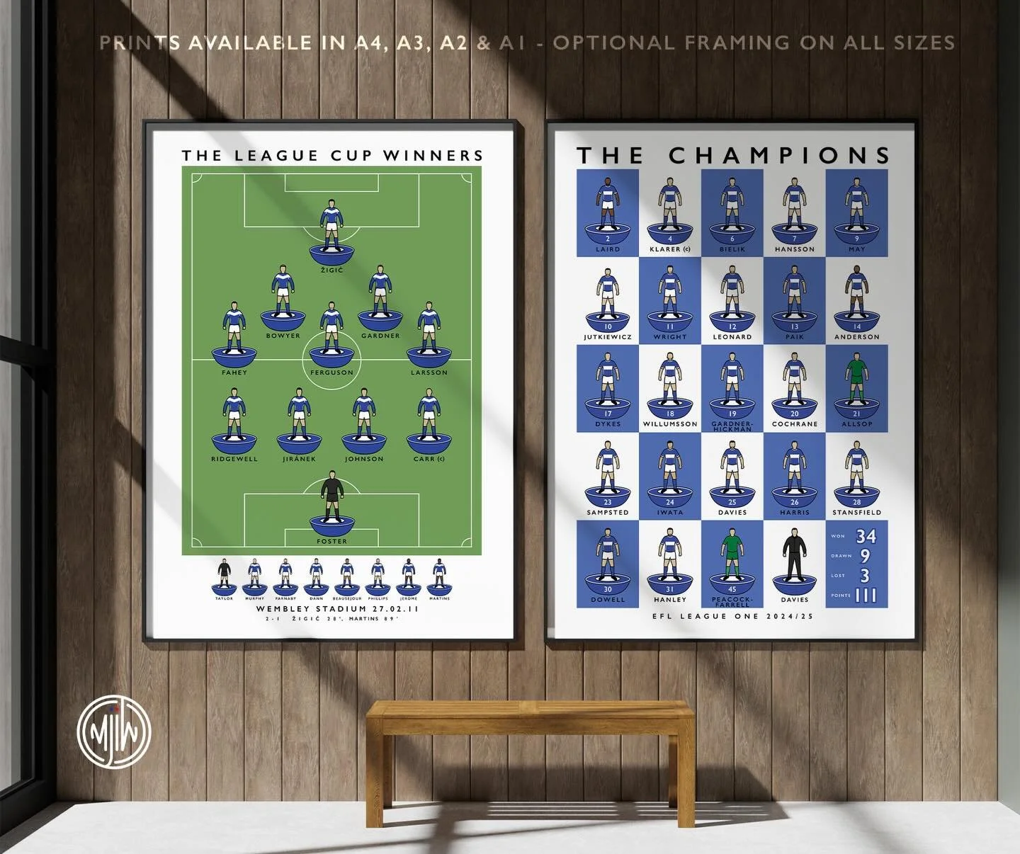 Birmingham City League Cup Winners 2011 &amp; The Champions 24/25

Get 10% off until midnight with the discount code:
THE-BLUES

#BCFC #Blues #KRO