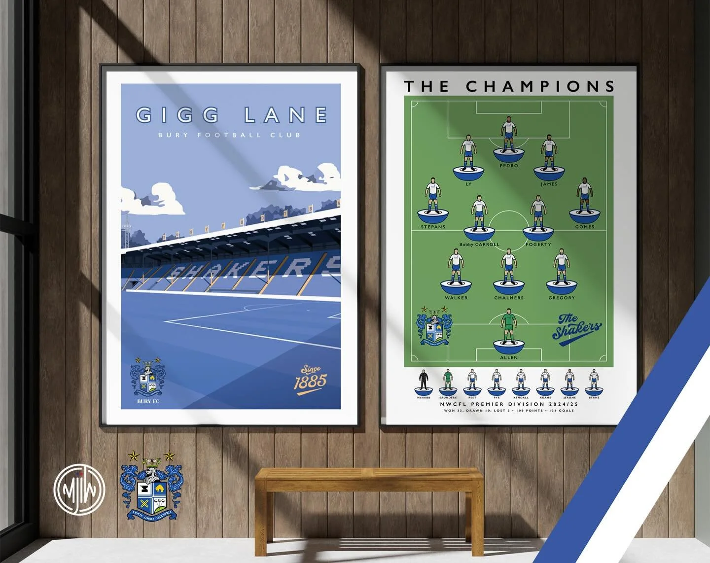 Bury FC The Champions 24/25 &amp; Gigg Lane 

*50% Of Proceeds Go To @buryfcofficial*

🛒: matthewjiwood.com/bury-fc-prints

Prints available in A4, A3, A2 &amp; A1 with optional framing

#buryfc #bury #shakers