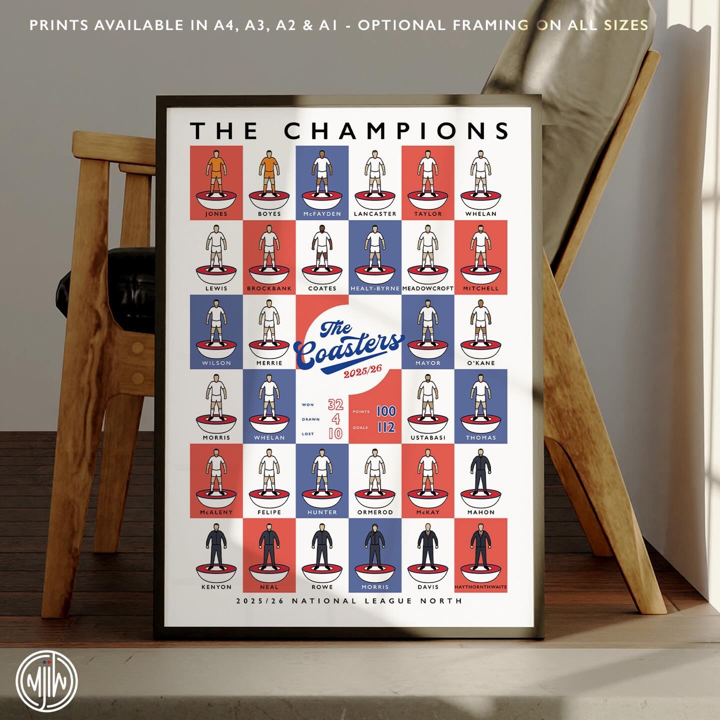 AFC Fylde The Champions 25/26

Get 10% off until midnight with the discount code:
THE-COASTERS

🛒: matthewjiwood.com

#AFCFylde @pat_boyes