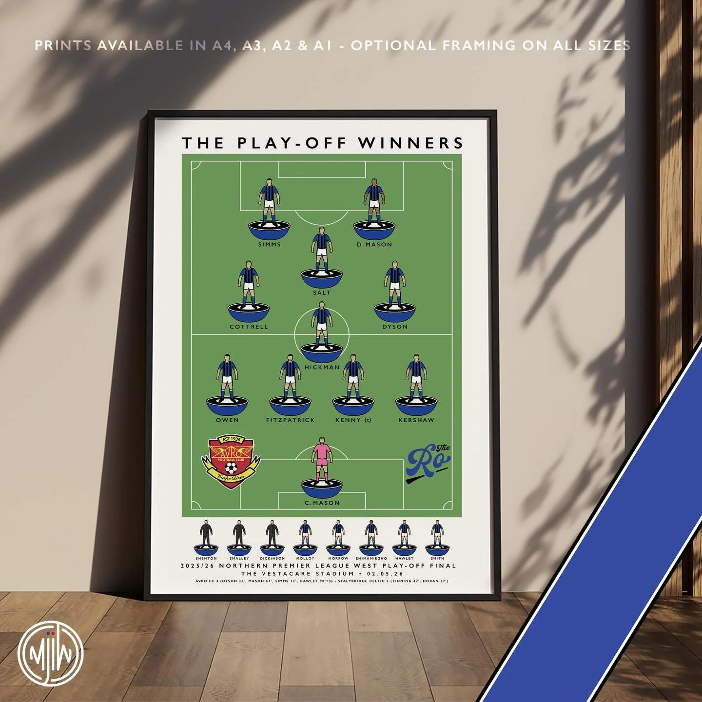 Avro FC The Play-Off Winners 25/26

Get 10% off until midnight with the discount code:
THE-RO 

🛒: matthewjiwood.com

#AvroFC