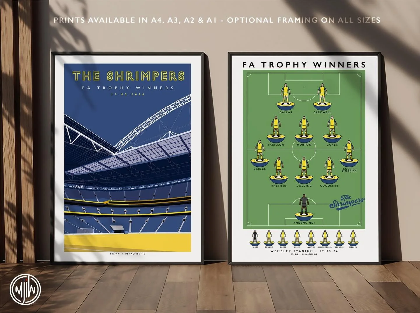Southend United: The Shrimpers Wembley &amp; The FA Trophy Winners

Get 10% off until midnight with the discount code: 
THE-SHRIMPERS

🛒: matthewjiwood.com

#Southend @custardsplatpod @james.golding26