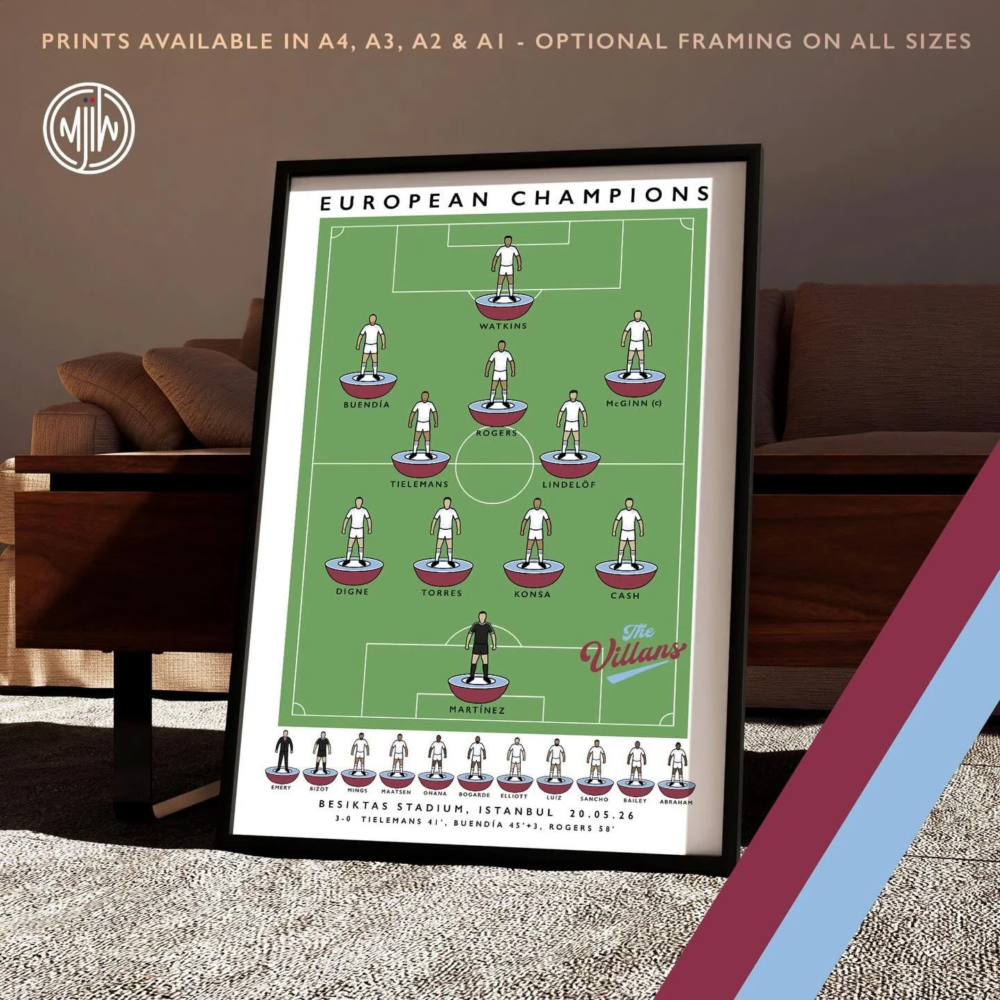 Aston Villa: European Champions

Get 10% off until midnight with the discount code: 
EUROPEAN-CHAMPIONS

🛒: matthewjiwood.com

#AVFC #Villa #UTV