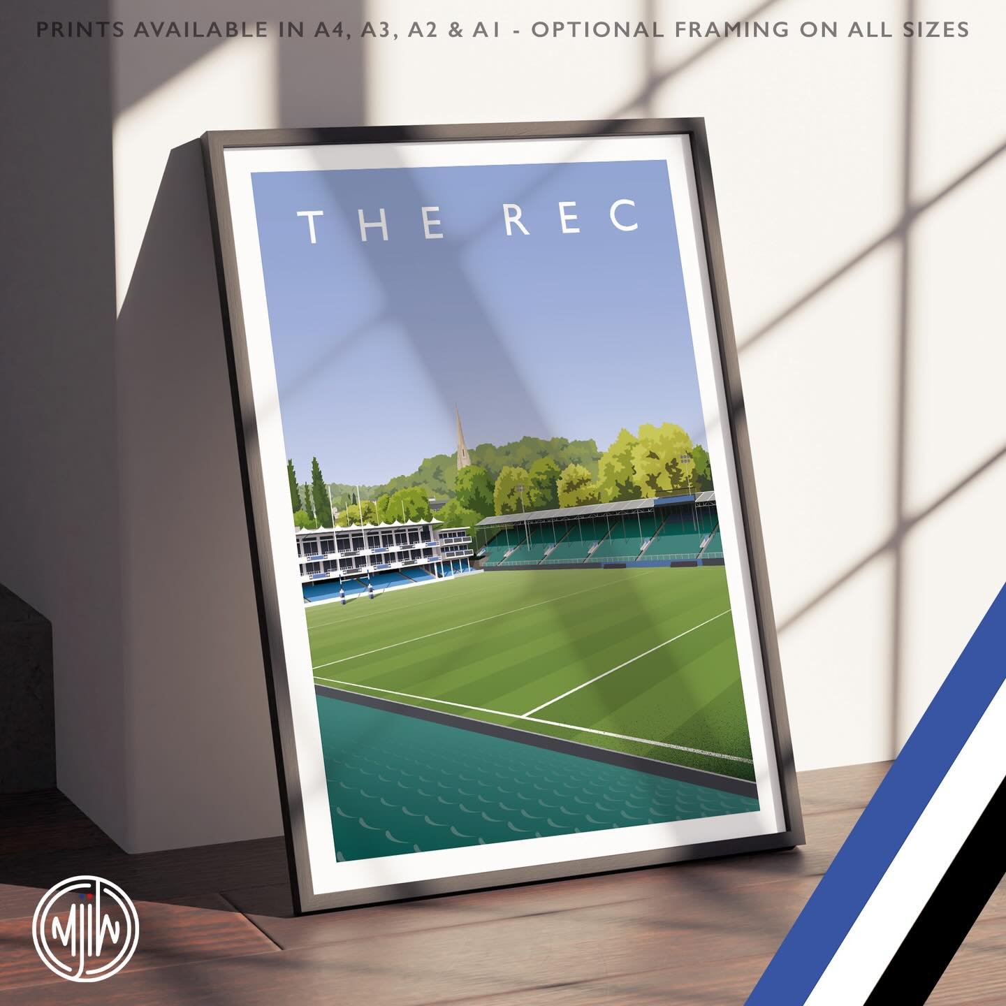 Bath Rugby: The Rec

Get 10% off with the discount code: 
BLUE-BLACK-WHITES 

🛒: matthewjiwood.com

Prints available in A4, A3, A2 &amp; A1 with optional framing

#BathRugby #Rugby