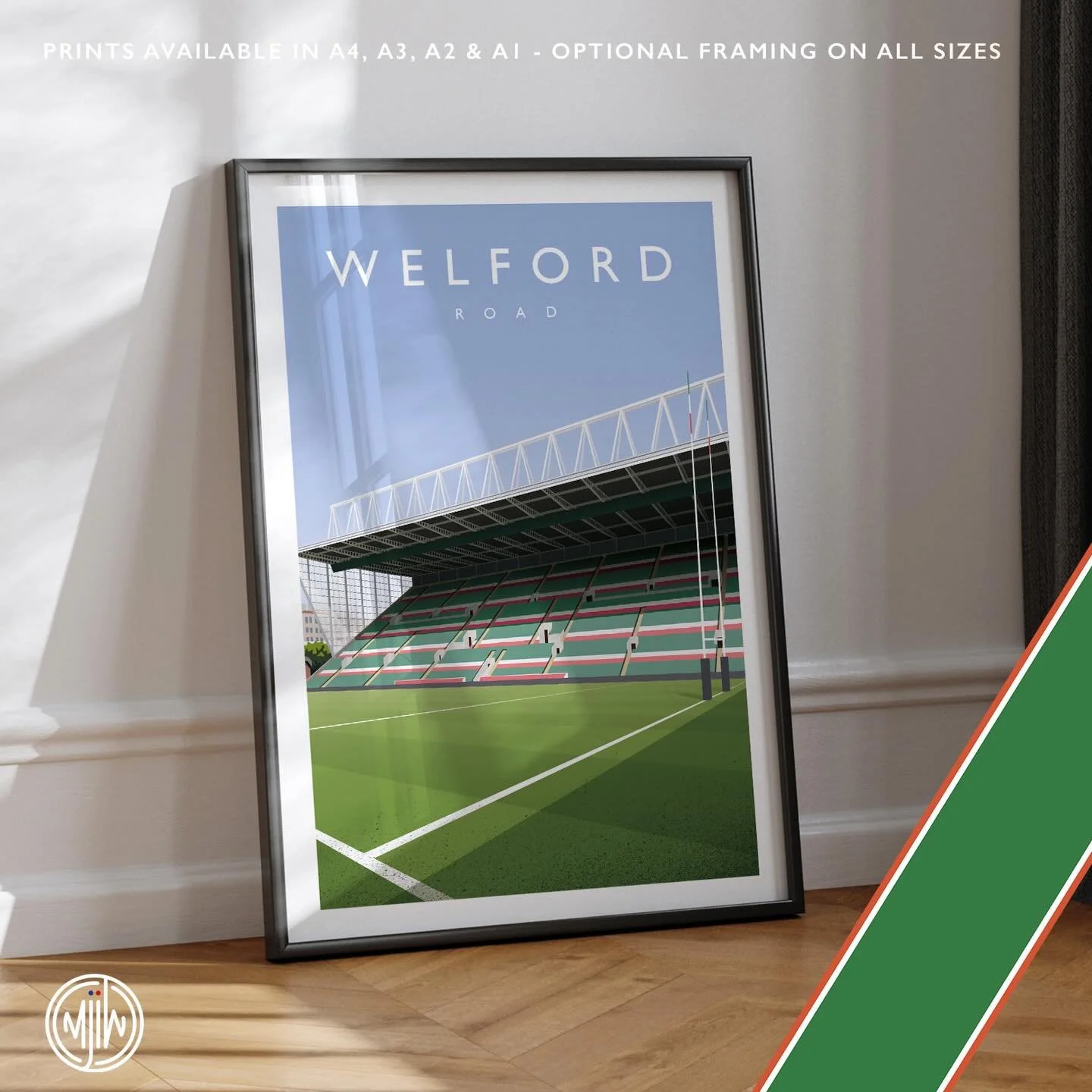 Leicester Tigers: Welford Road

Get 10% off until midnight with the discount code:
THE-TIGERS 

Visit: matthewjiwood.com/rugby

Prints available in A4, A3, A2 &amp; A1 with optional framing 

#LeicesterTigers #TigersFamily #Rugby