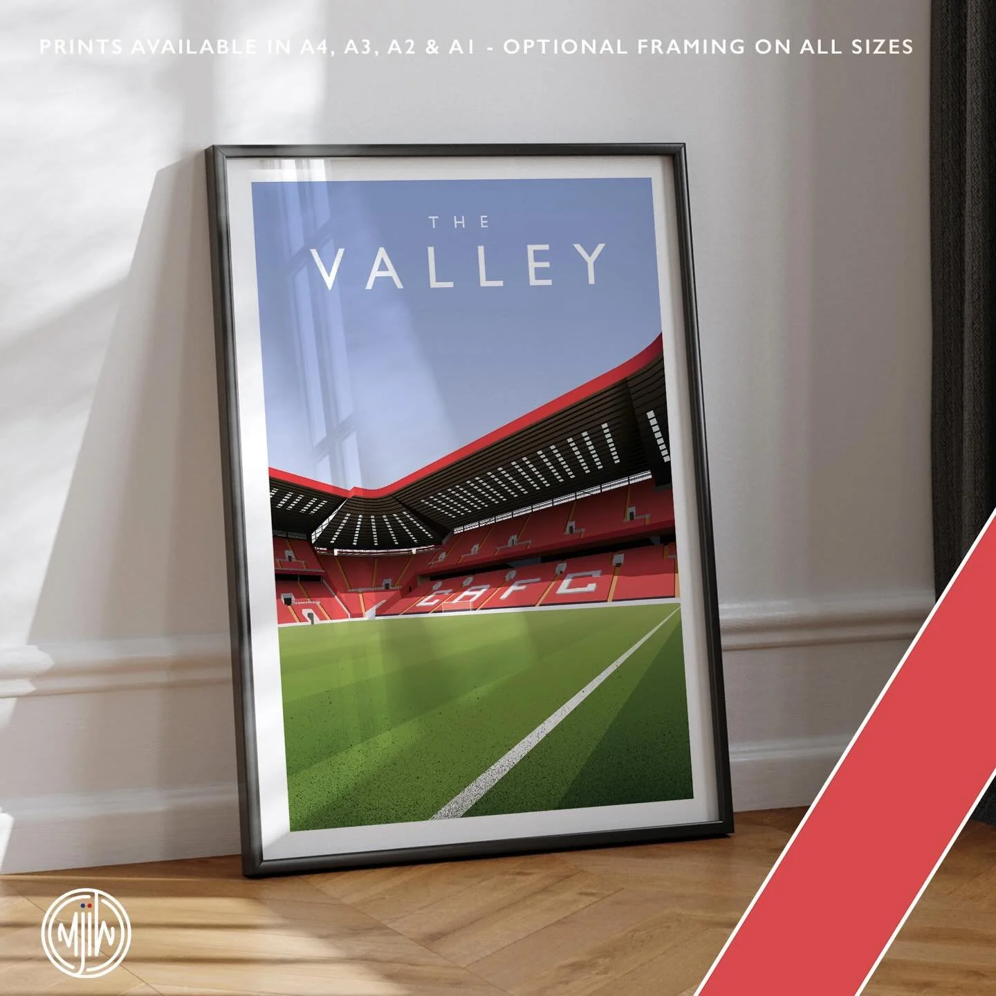 Charlton Athletic: The Valley 

Get 10% off until midnight with the discount code:
THE-ADDICKS 

🛒: matthewjiwood.com/charlton-prints 

Prints available in A4, A3, A2 &amp; A1 with optional framing 

#charlton #addicks