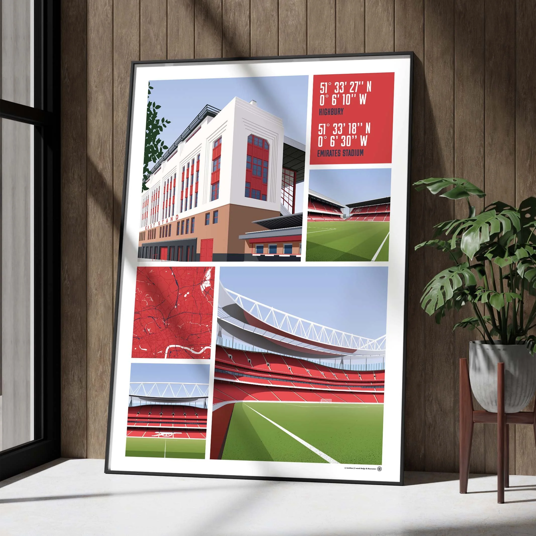 Arsenal Views Of Highbury & The Emirates Poster CW