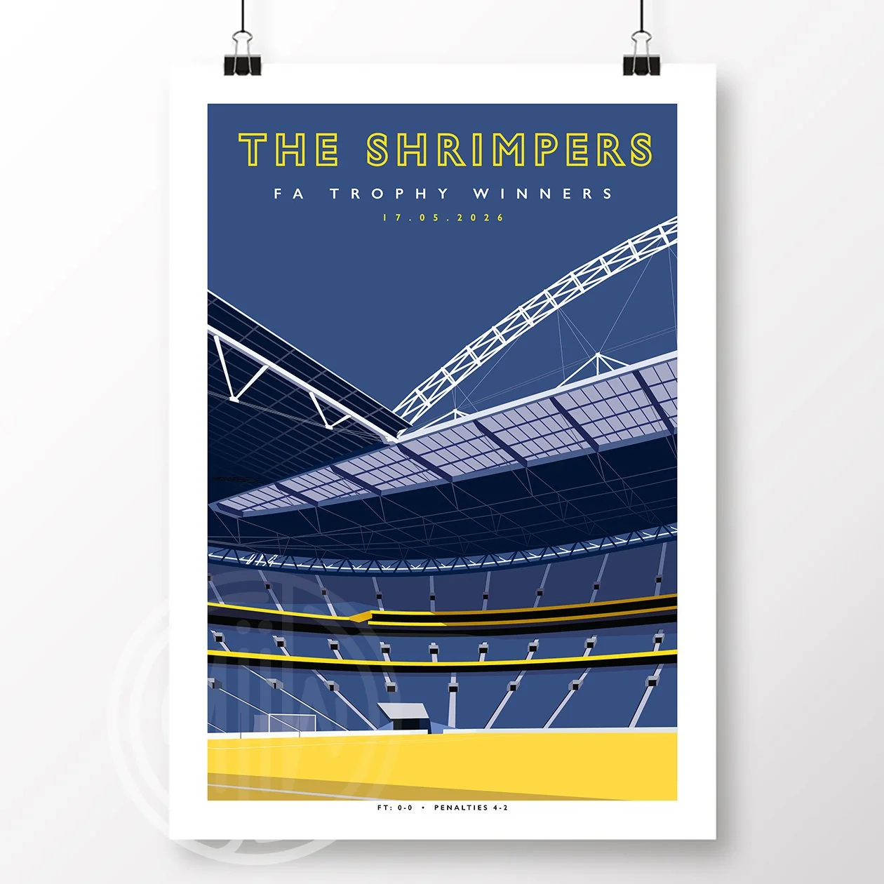 Southend United The Shrimpers Wembley Poster