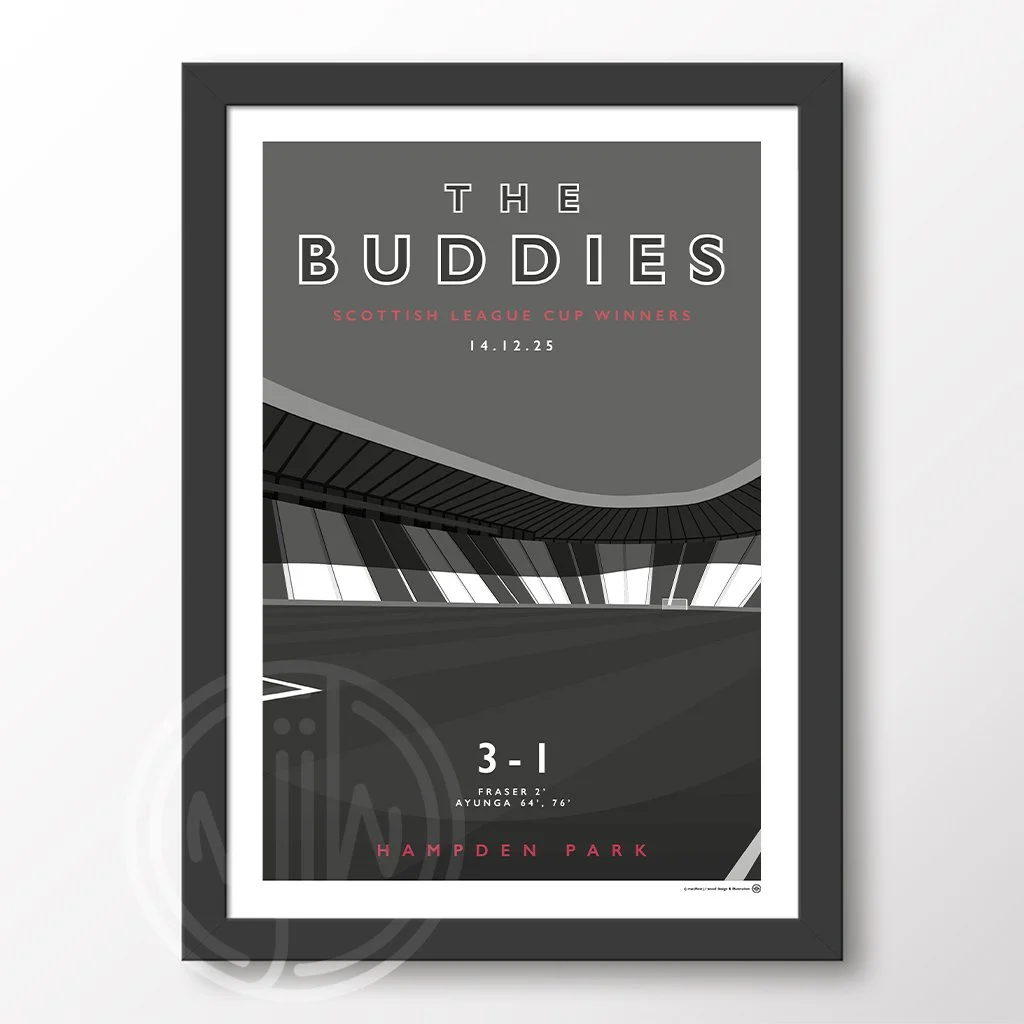 St Mirren The Buddies Hampden Park Poster