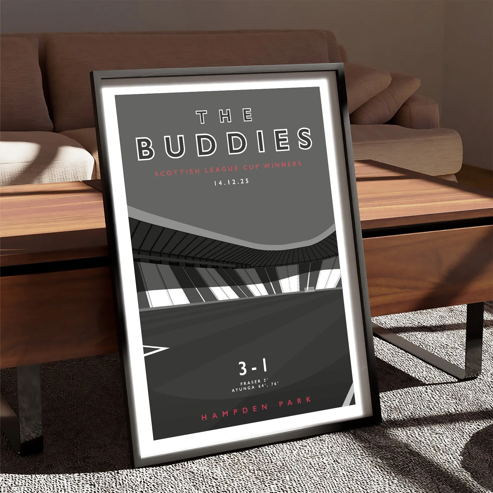 St Mirren The Buddies Hampden Park Poster