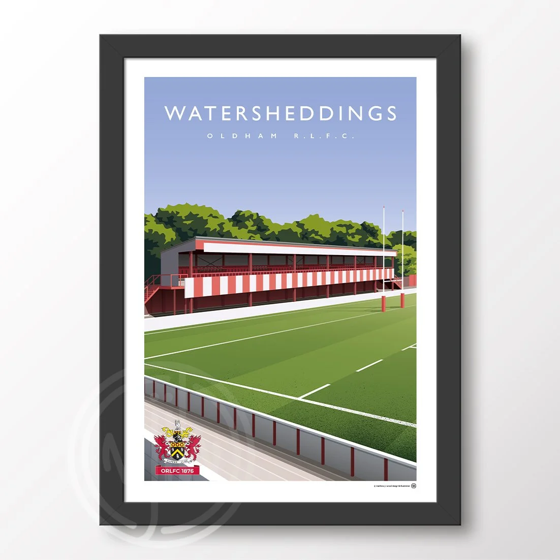 Oldham RLFC Watersheddings Hutchins Stand Poster