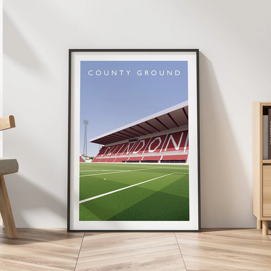 Swindon County Ground Poster