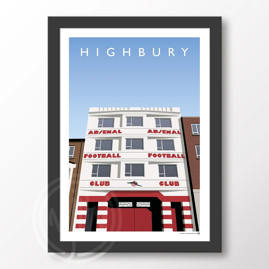 Highbury West Entrance Framed Poster.jpg