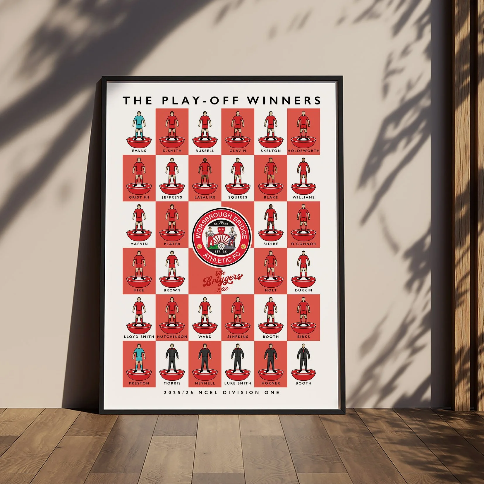 Worsbrough Bridge AFC Squad 25/26 Poster