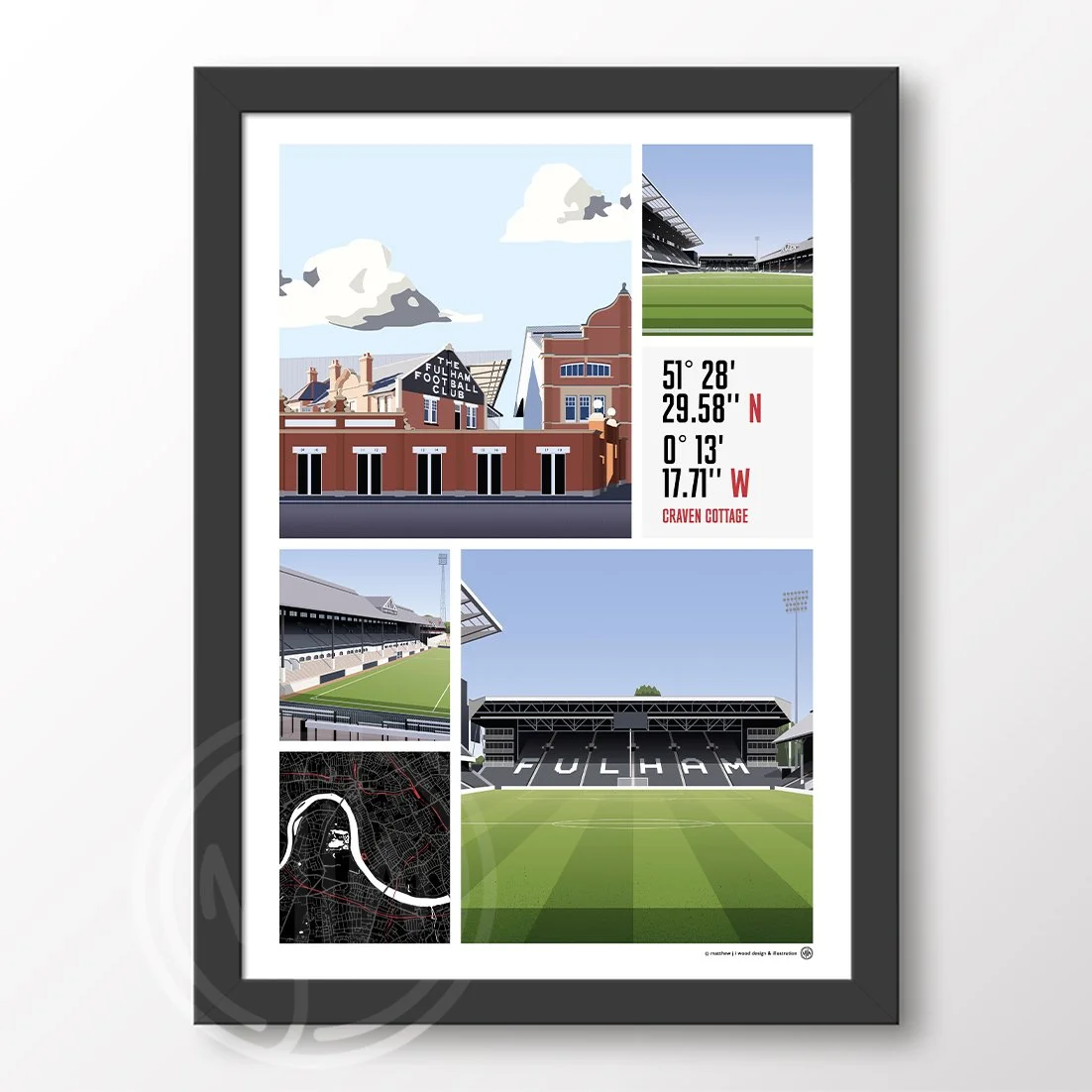 Fulham Views Of Craven Cottage Poster