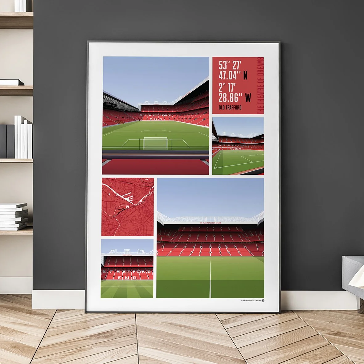 Manchester United Views Of Old Trafford Poster