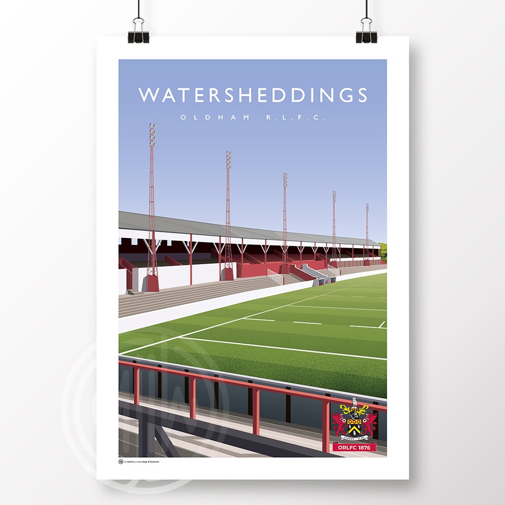 Oldham RLFC Watersheddings Main Stand Poster