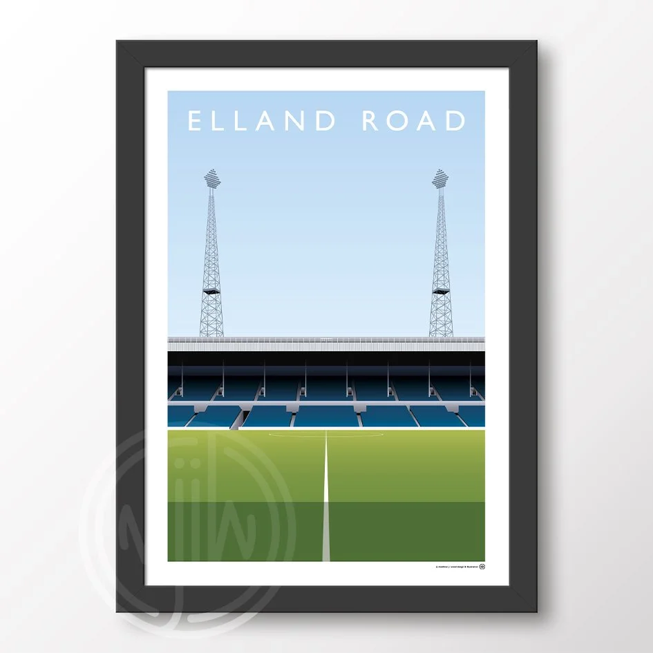Leeds Elland Road 1970s Poster