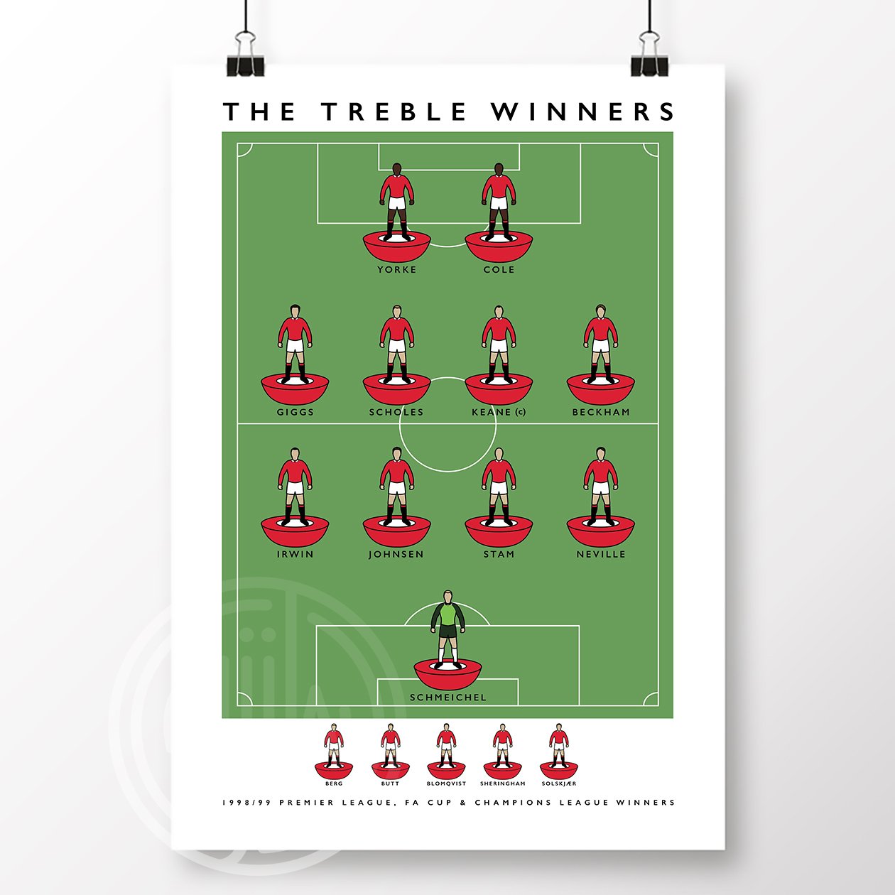 Manchester United Treble Winners Poster