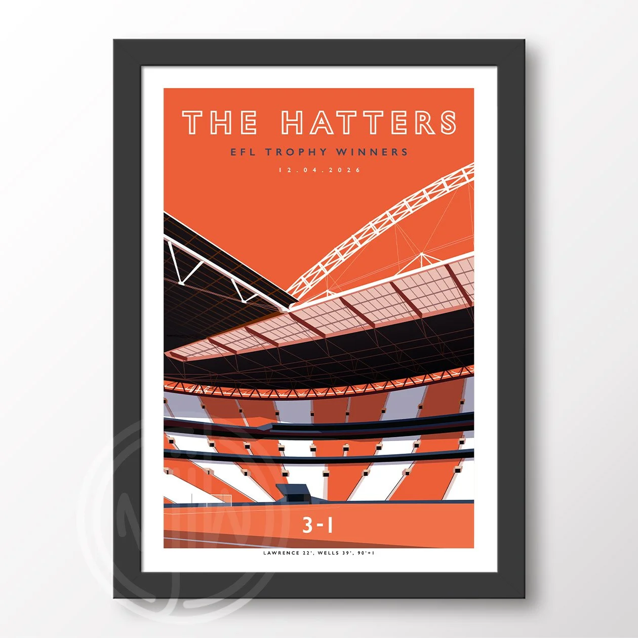 Luton The Hatters Wembley 2026 Poster