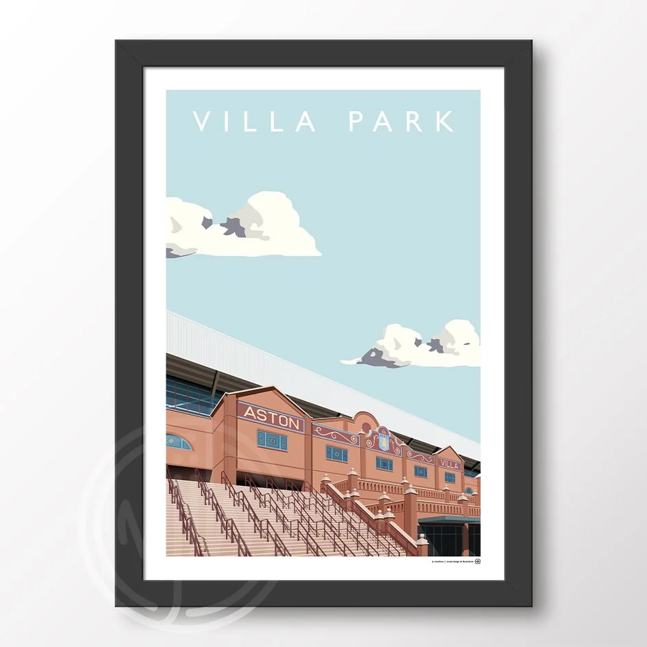 Aston Villa, Villa Park - Holte End Steps Poster