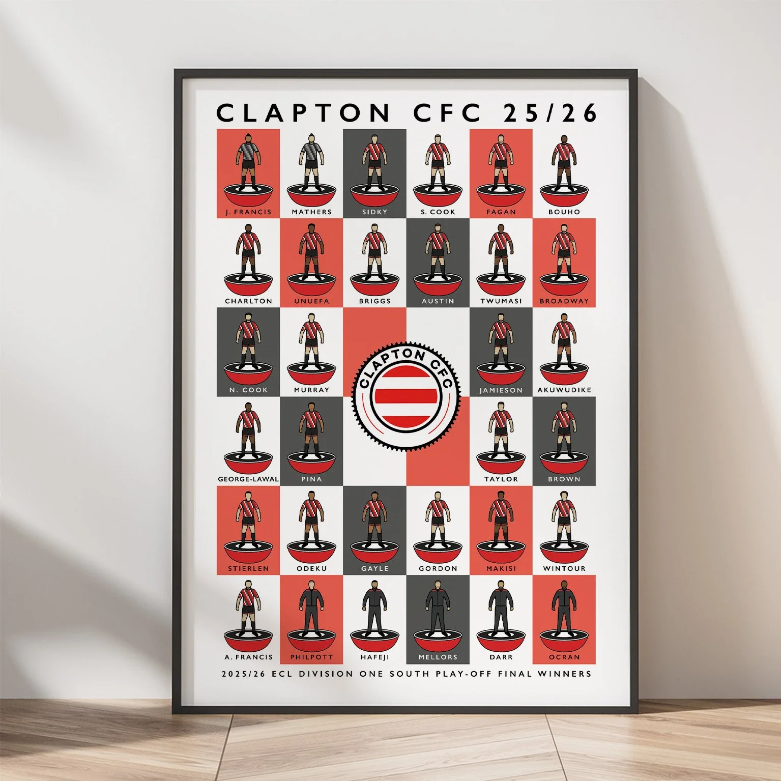 Clapton CFC Squad 25/26 Poster