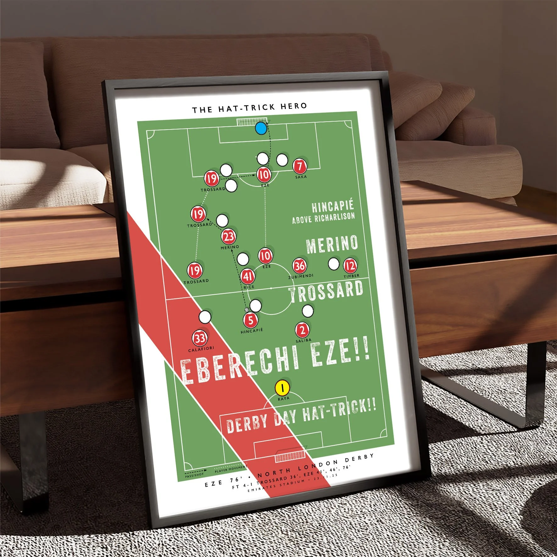 Arsenal Eze NLD Hat-Trick Goal Poster
